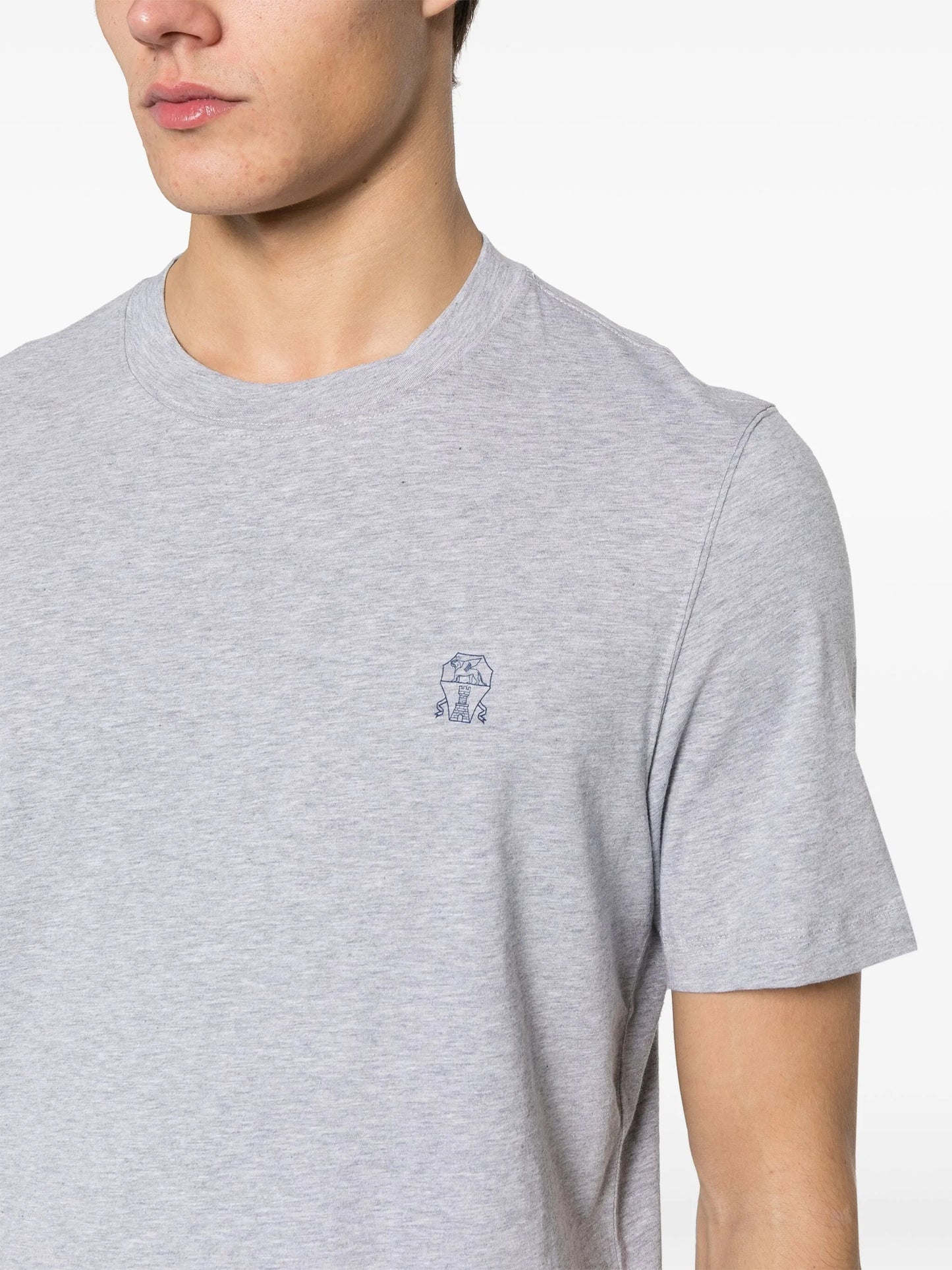 logo-print méllange T-shirt