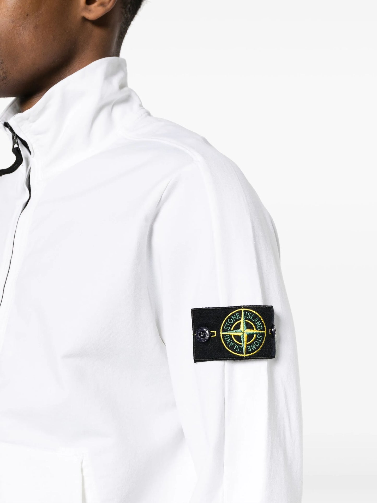 Compass cotton zip-up hoodie