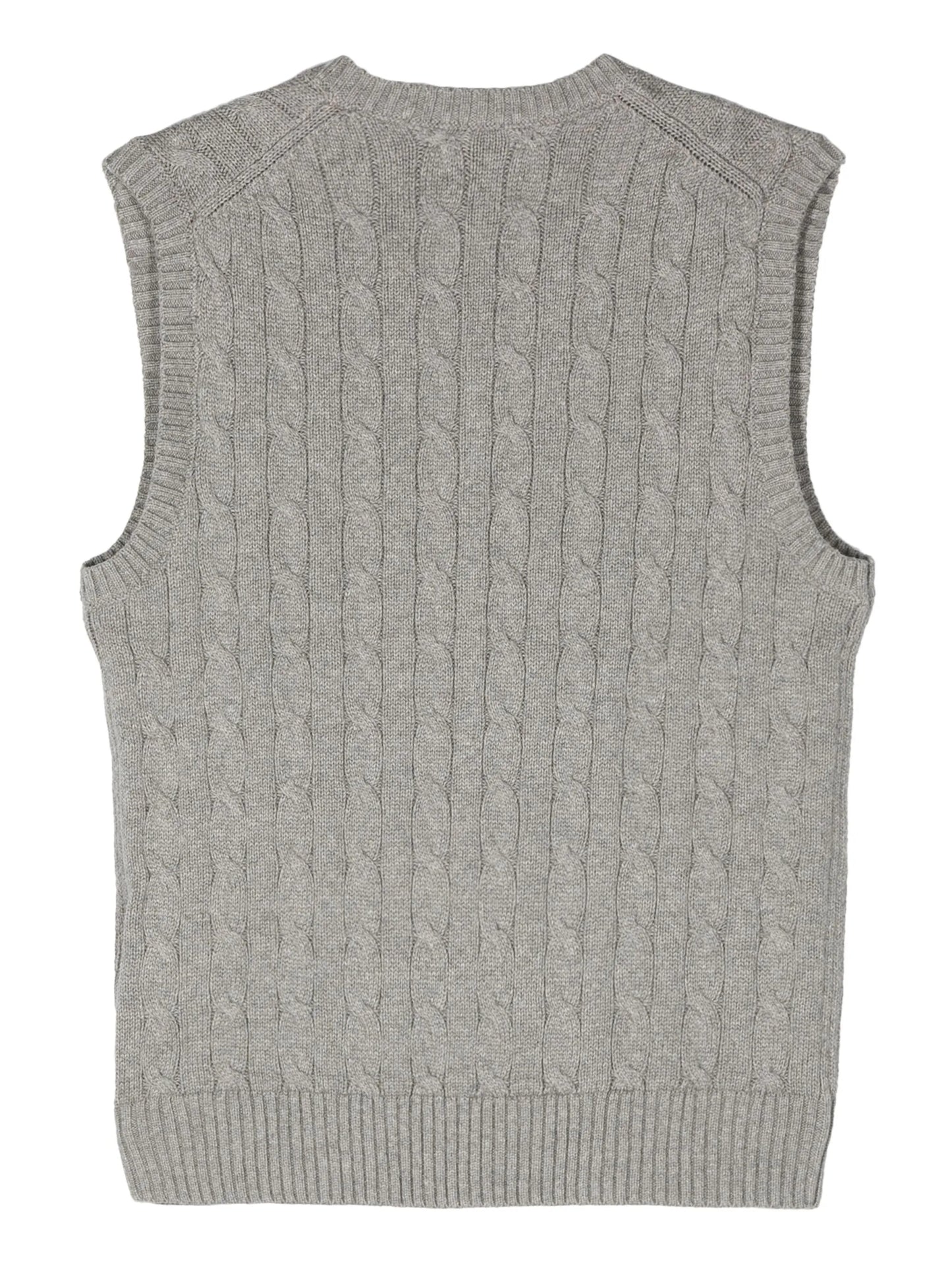 embroidered-logo cotton vest