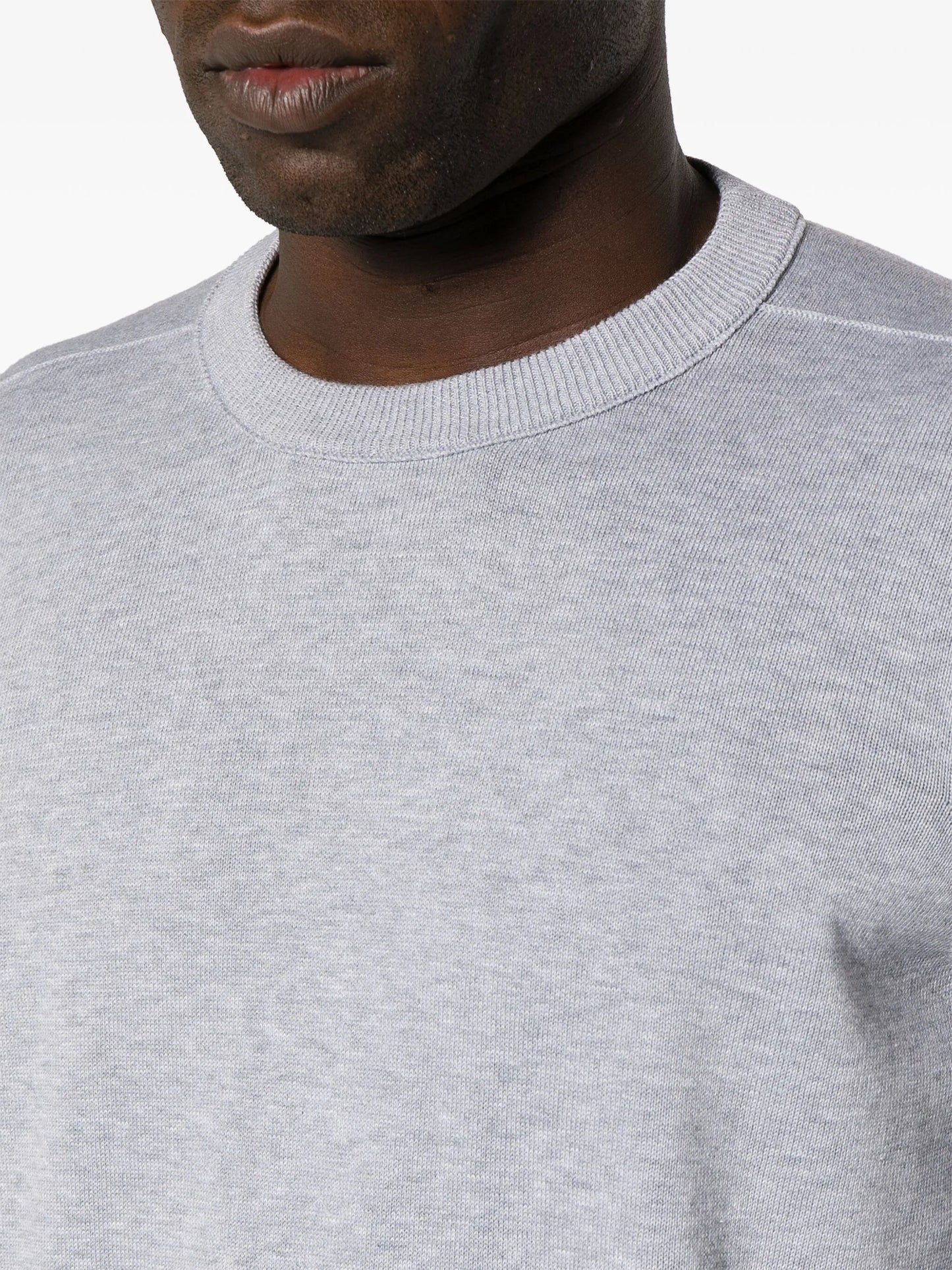Compass-badge cotton jumper