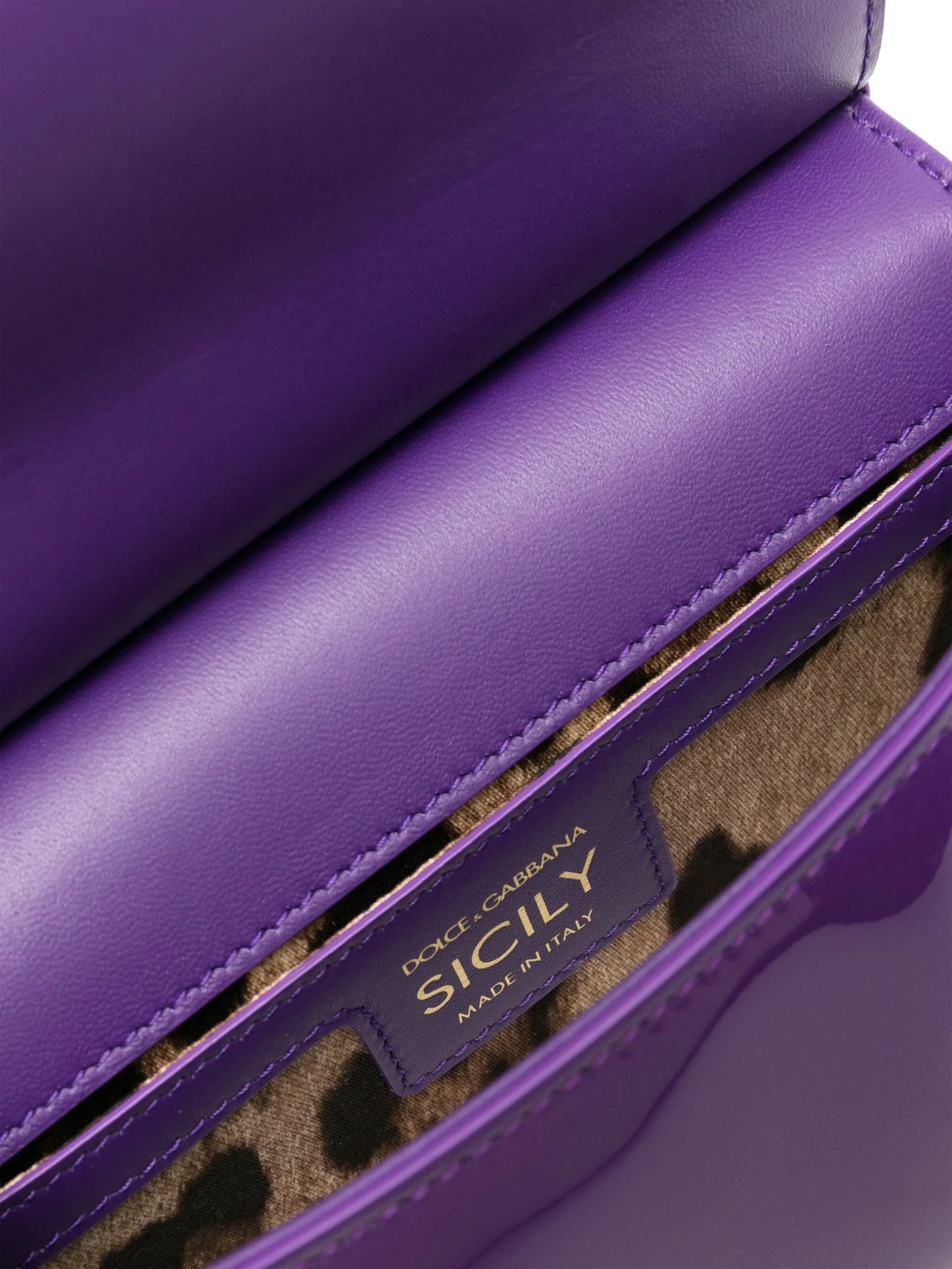 mini Sicily patent-leather tote bag