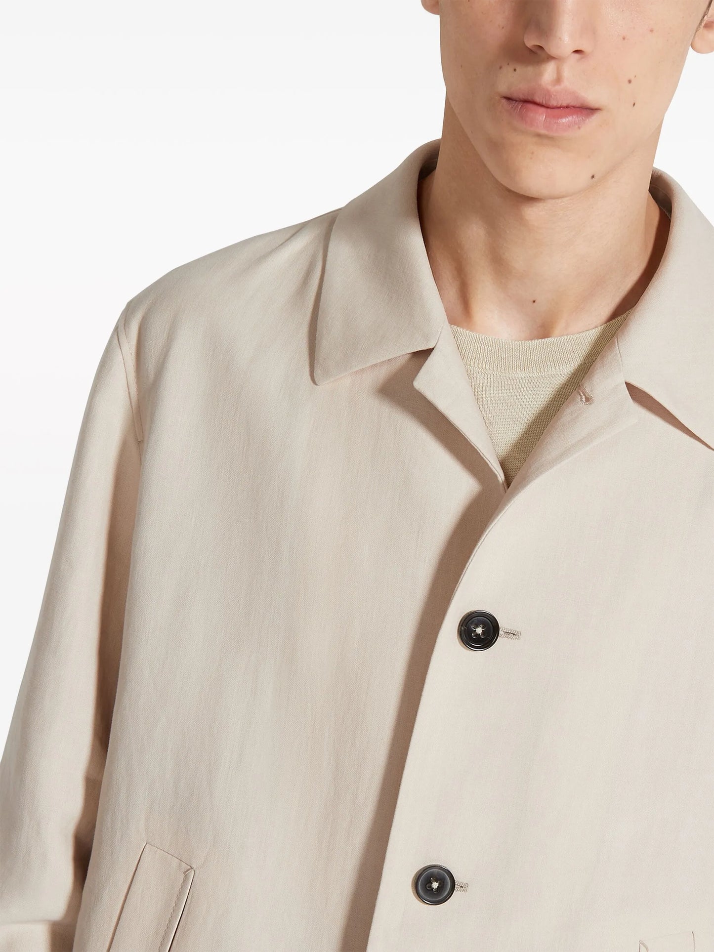 Chore linen shirt jacket