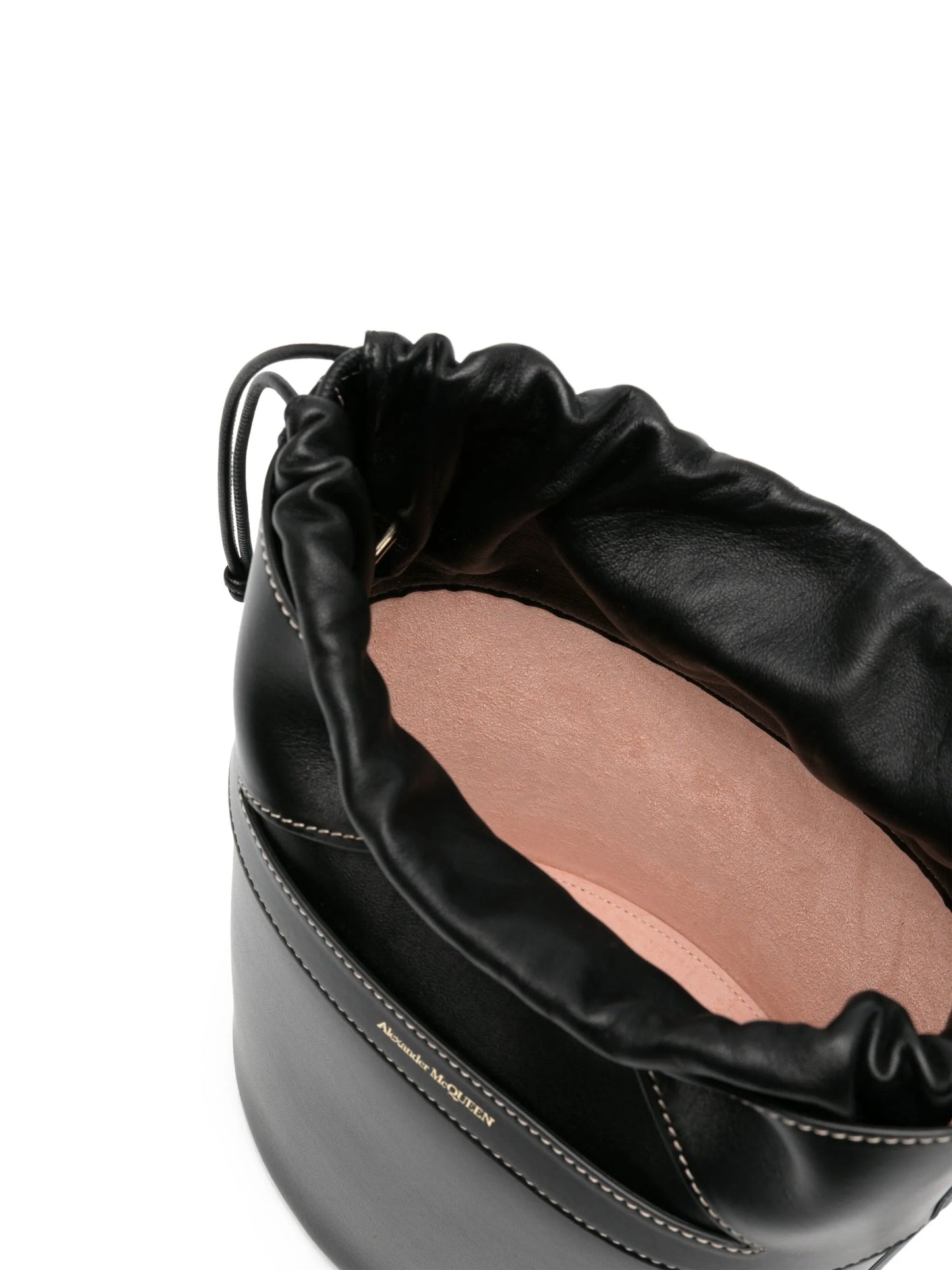 logo-stamp leather bucket bag