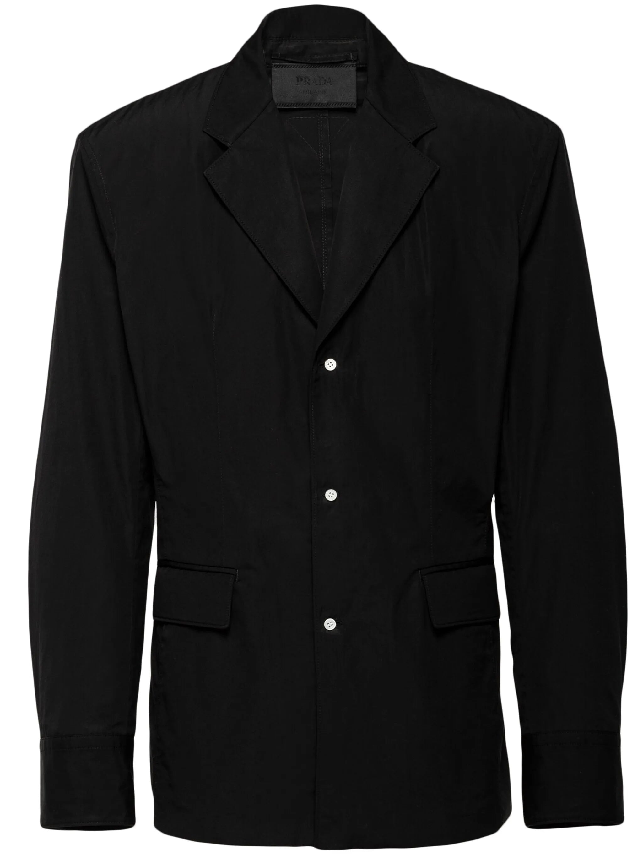 single-breasted cotton blazer