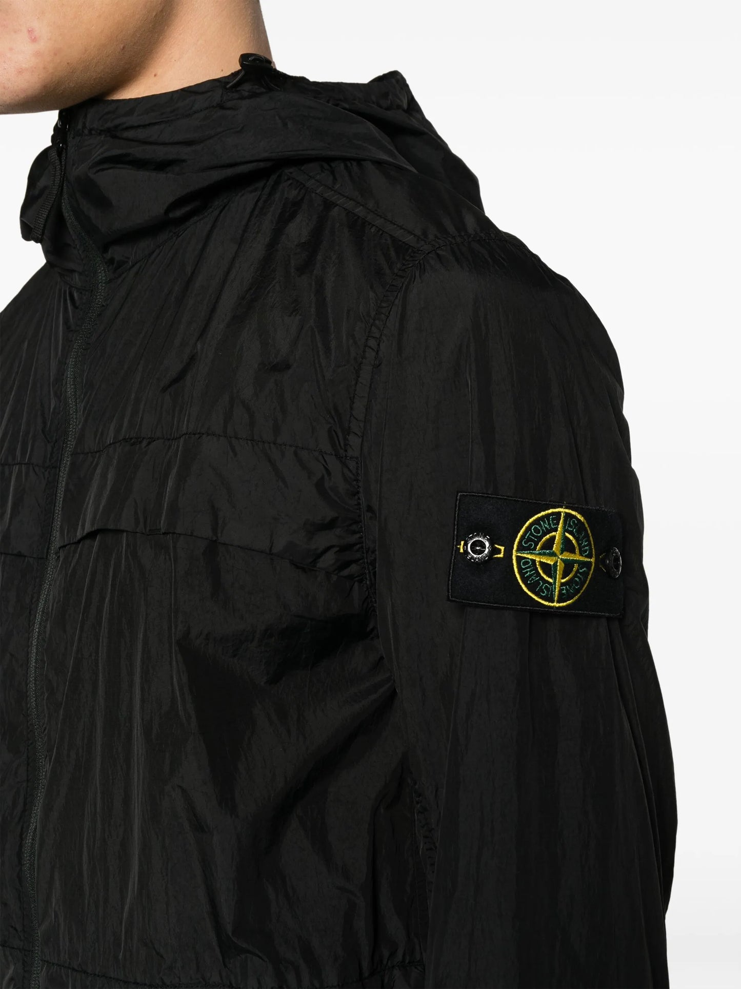 Compass-badge lightweight jacket