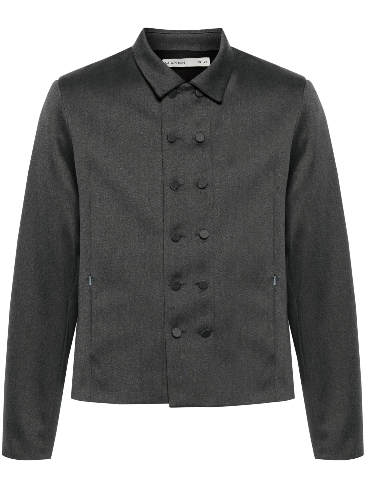 double-breasted wool jacket