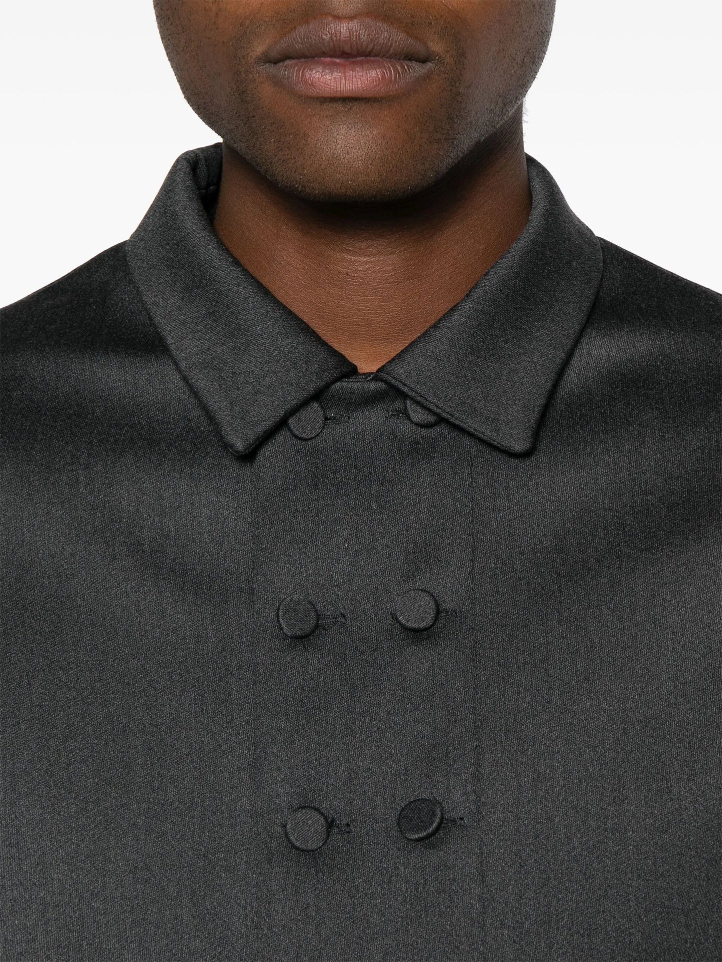 double-breasted wool jacket