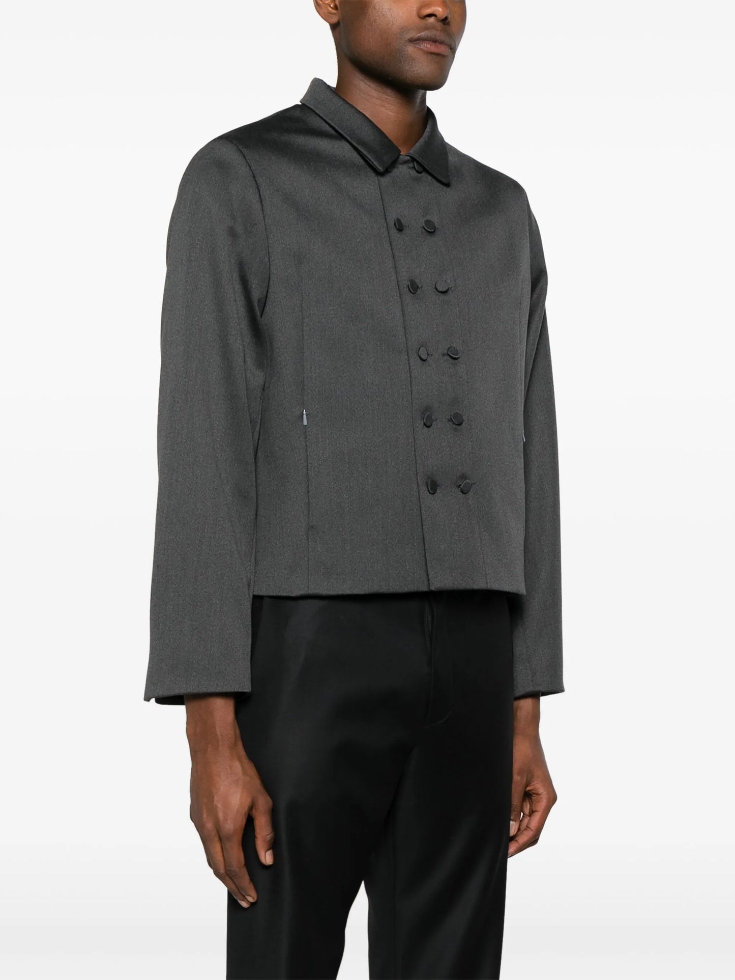 double-breasted wool jacket