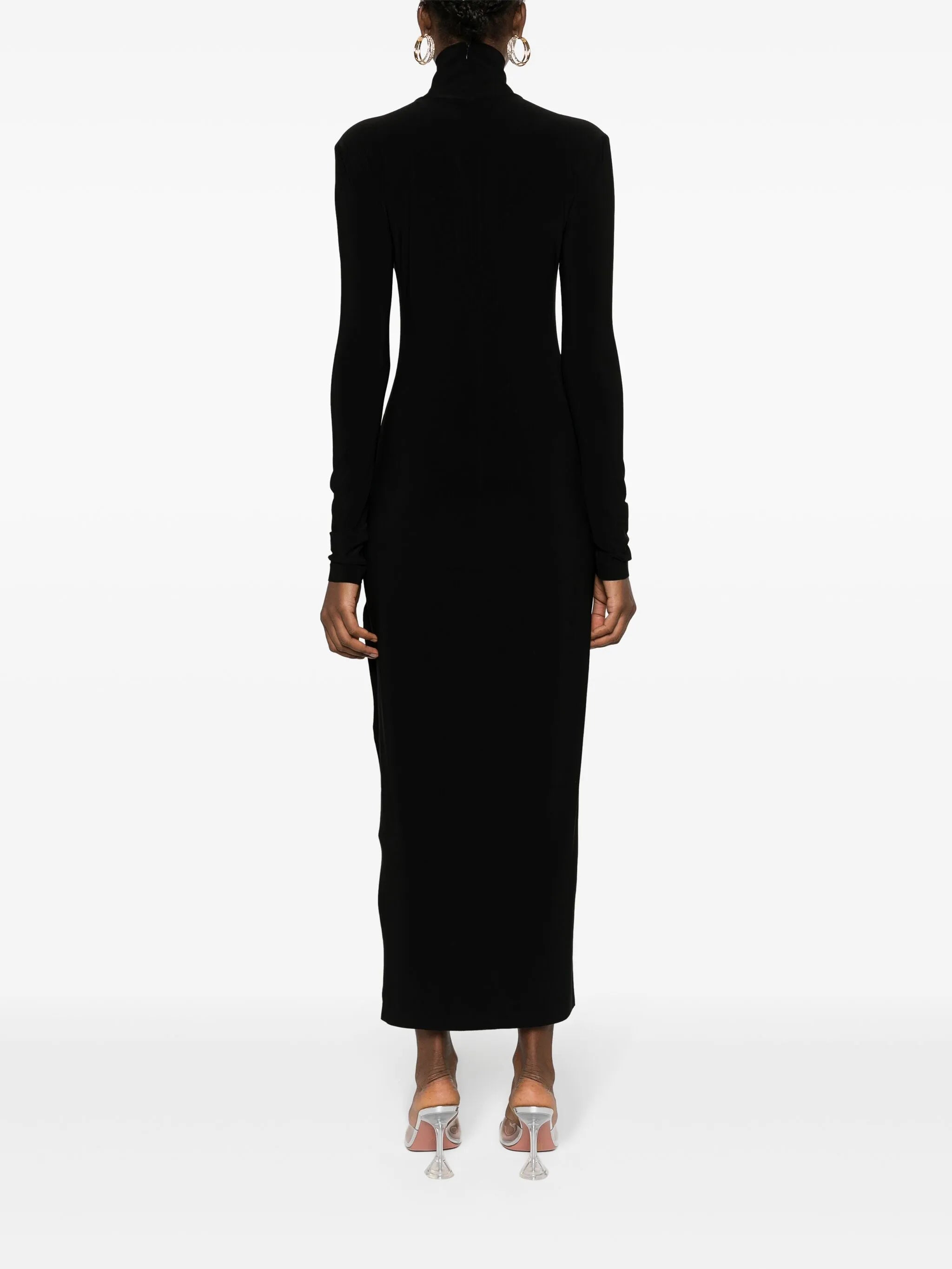 side-slit stretch-jersey maxi dress