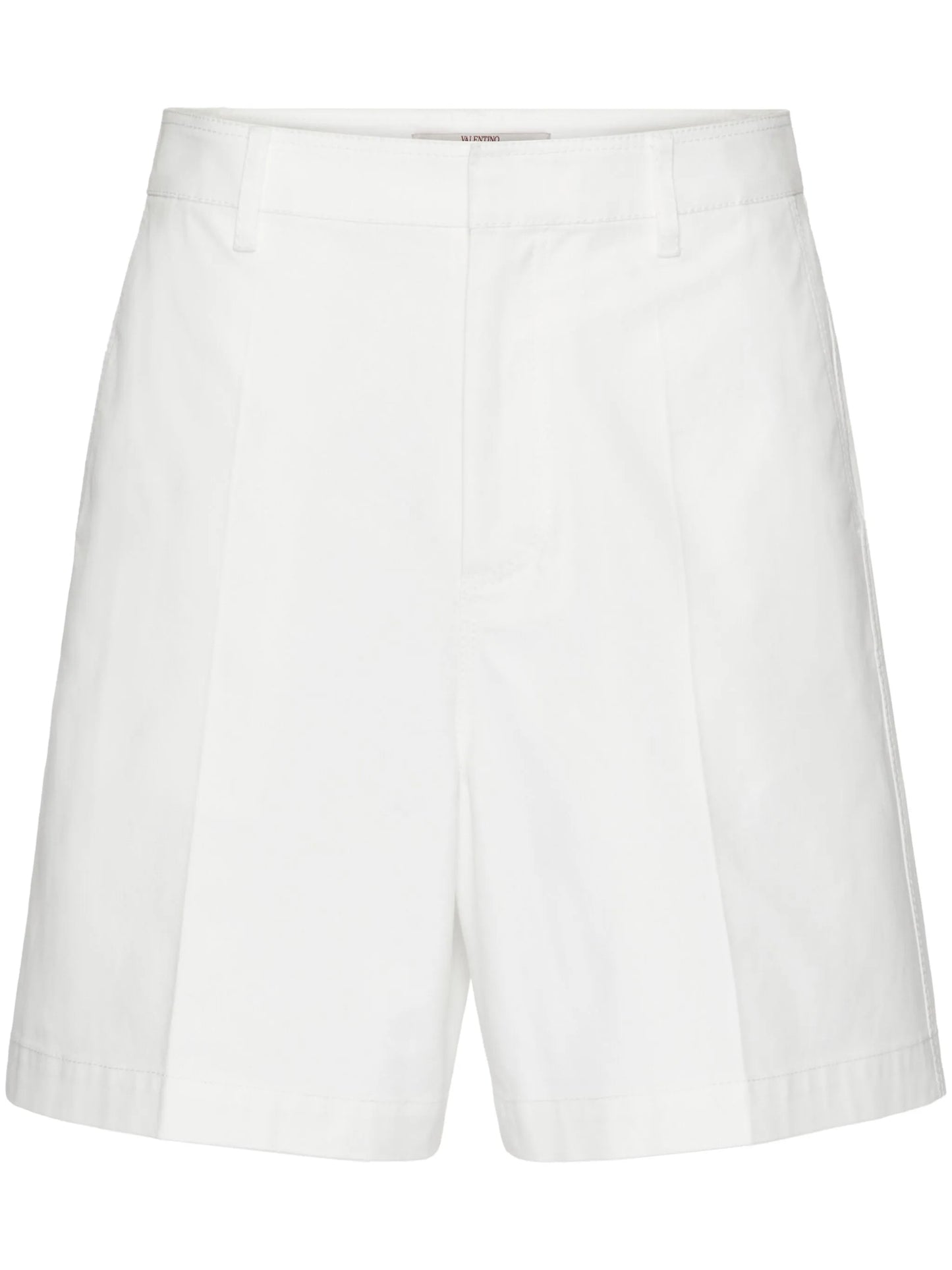 V-detail canvas bermuda shorts