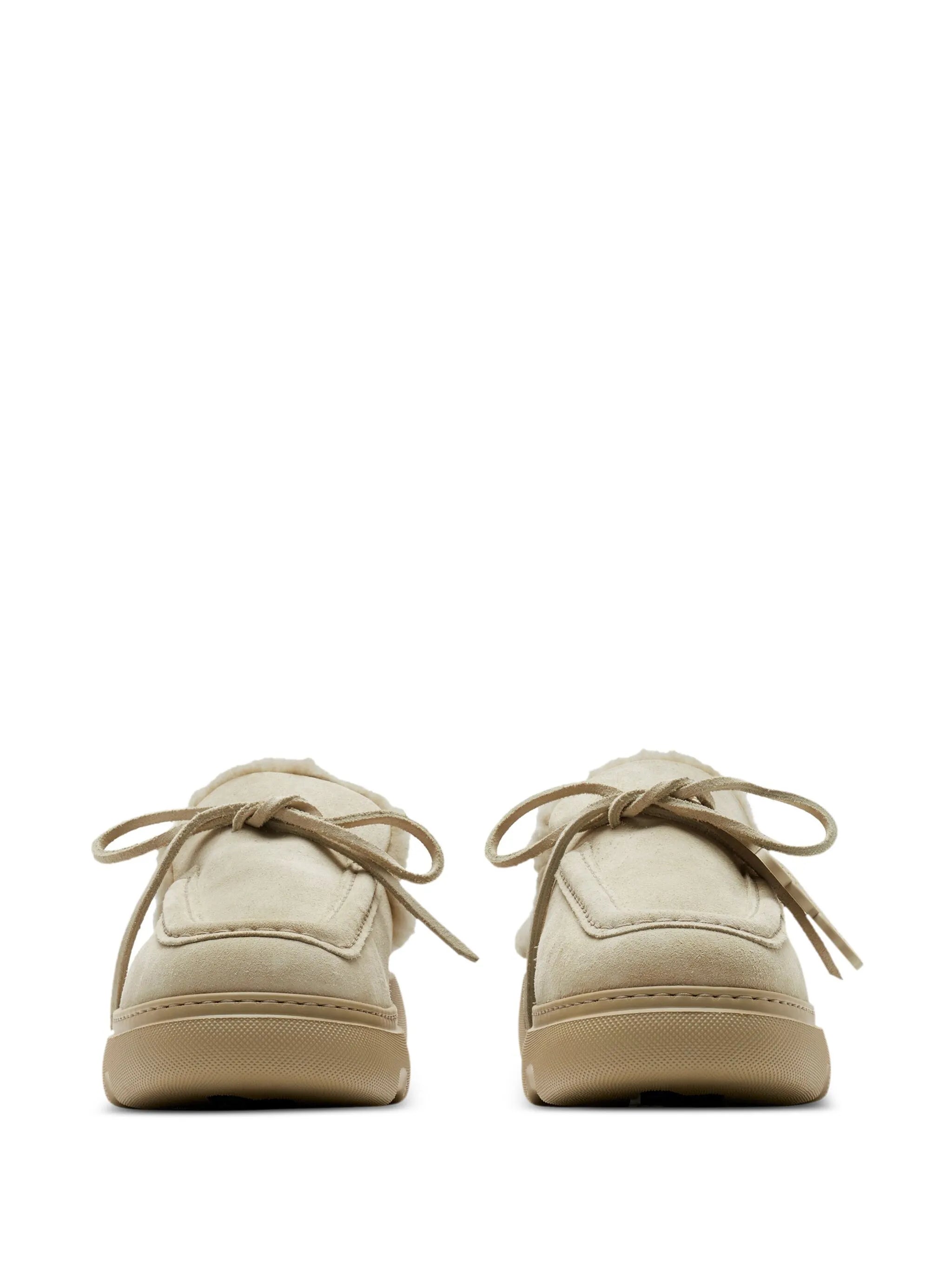 logo-charm suede mules