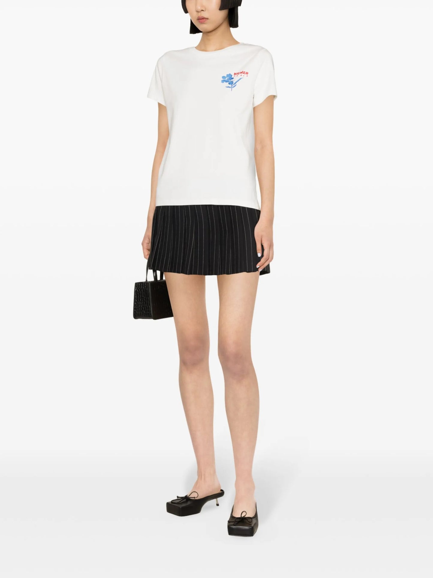 Drawn Flower cotton T-shirt
