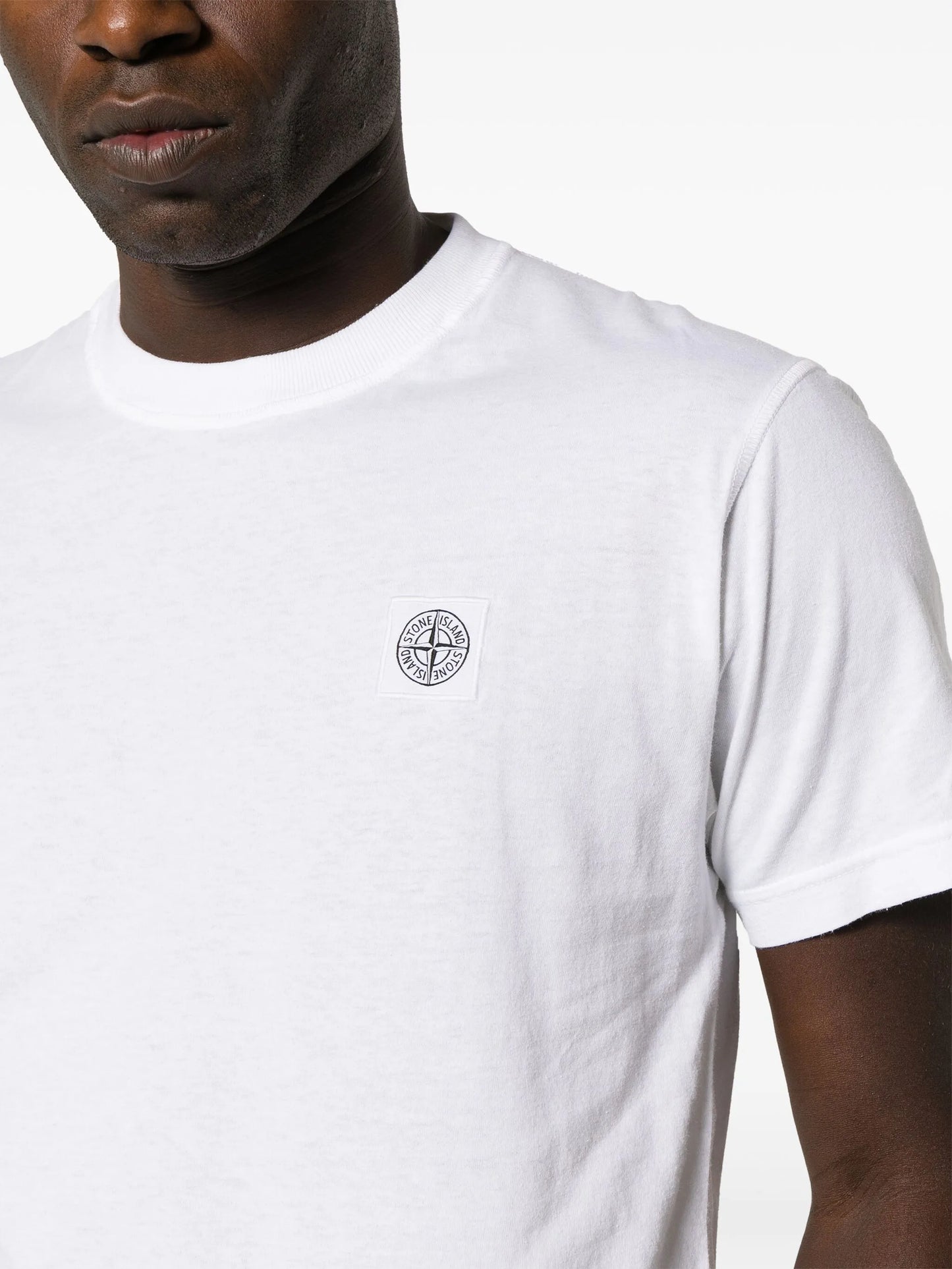Compass-appliqué cotton T-shirt