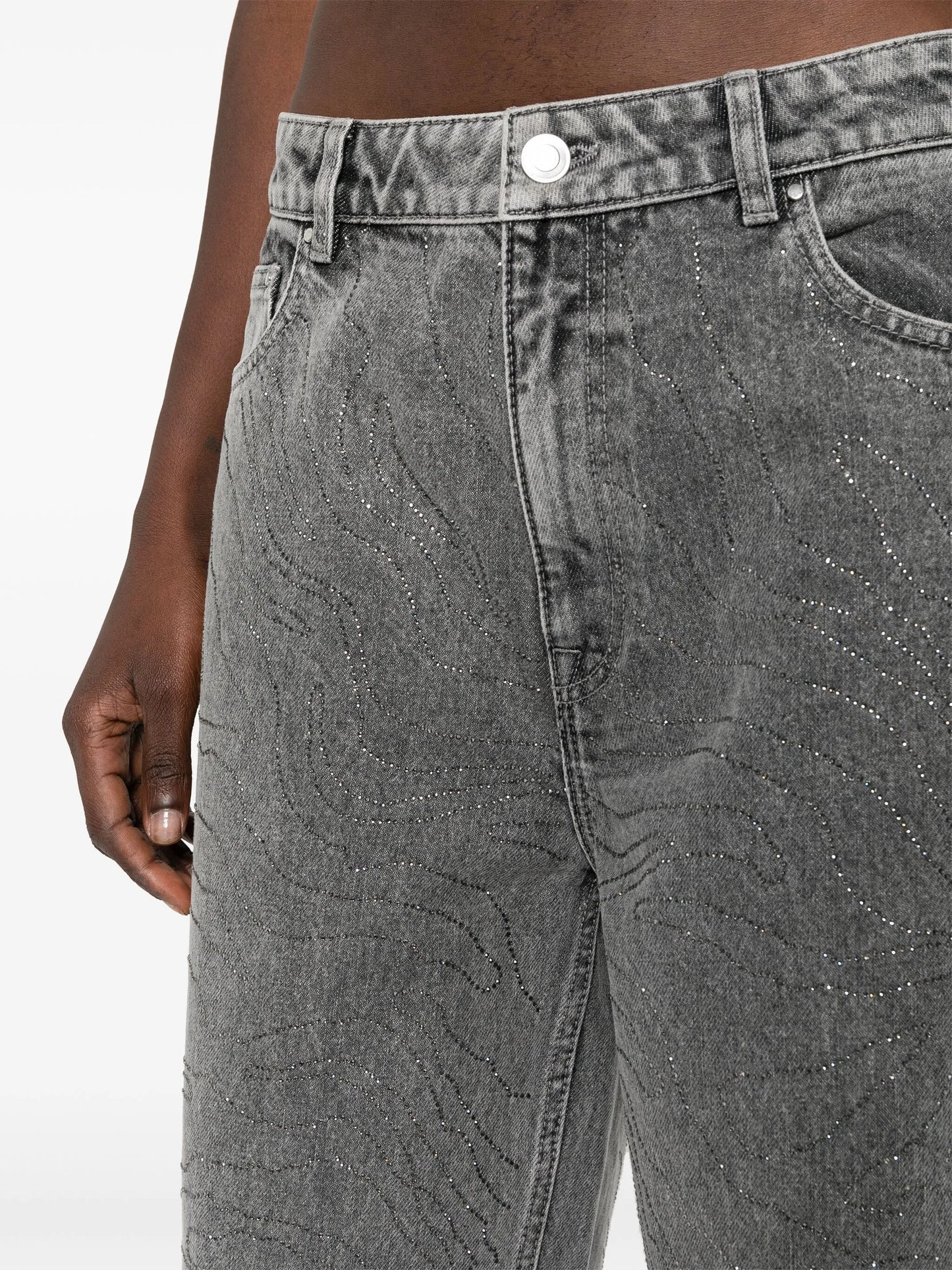 high-waisted wide-leg jeans