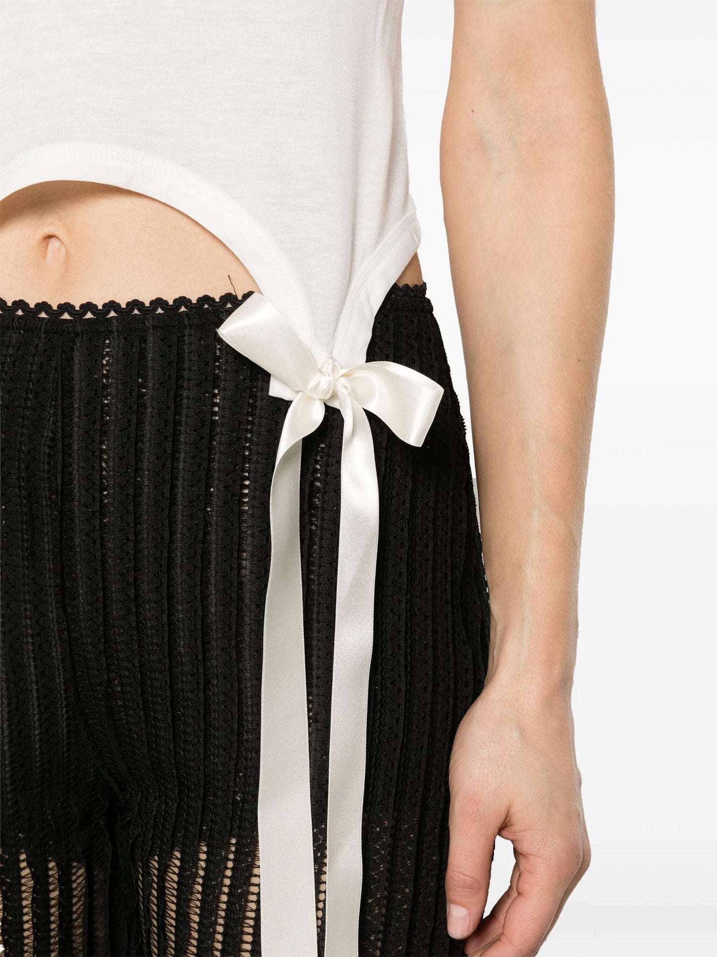bow-detail cotton T-shirt