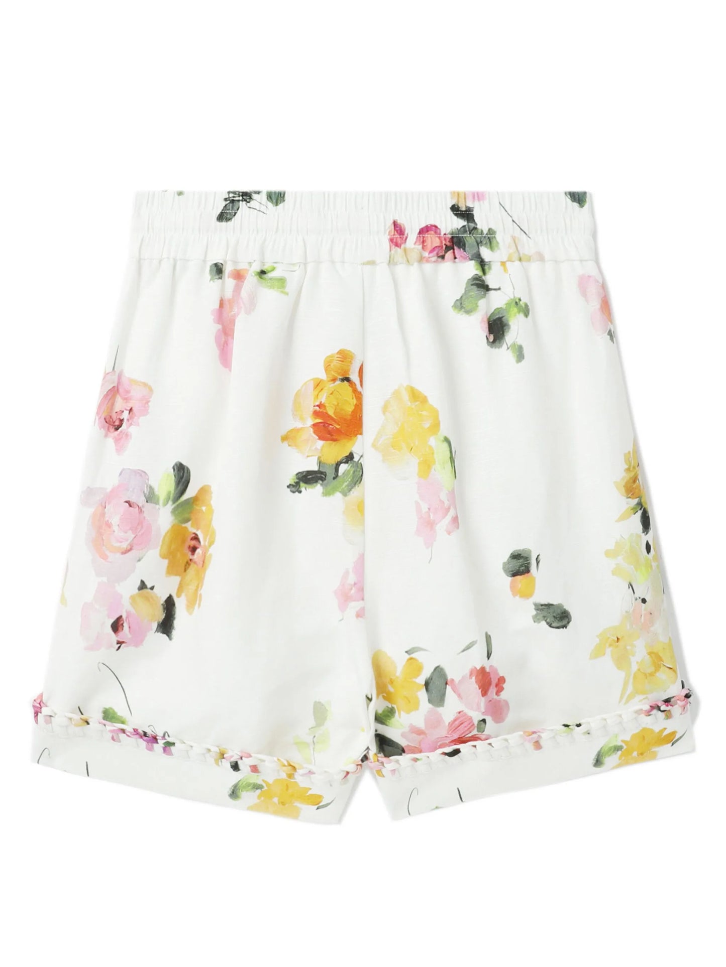 floral-print mini shorts