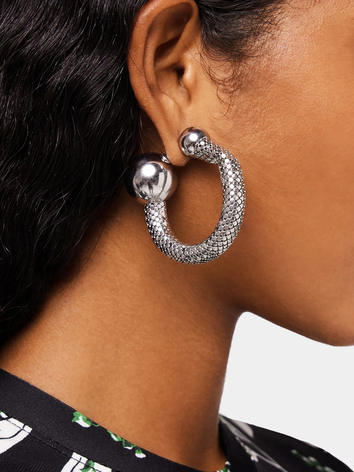 Pixel hoop earrings