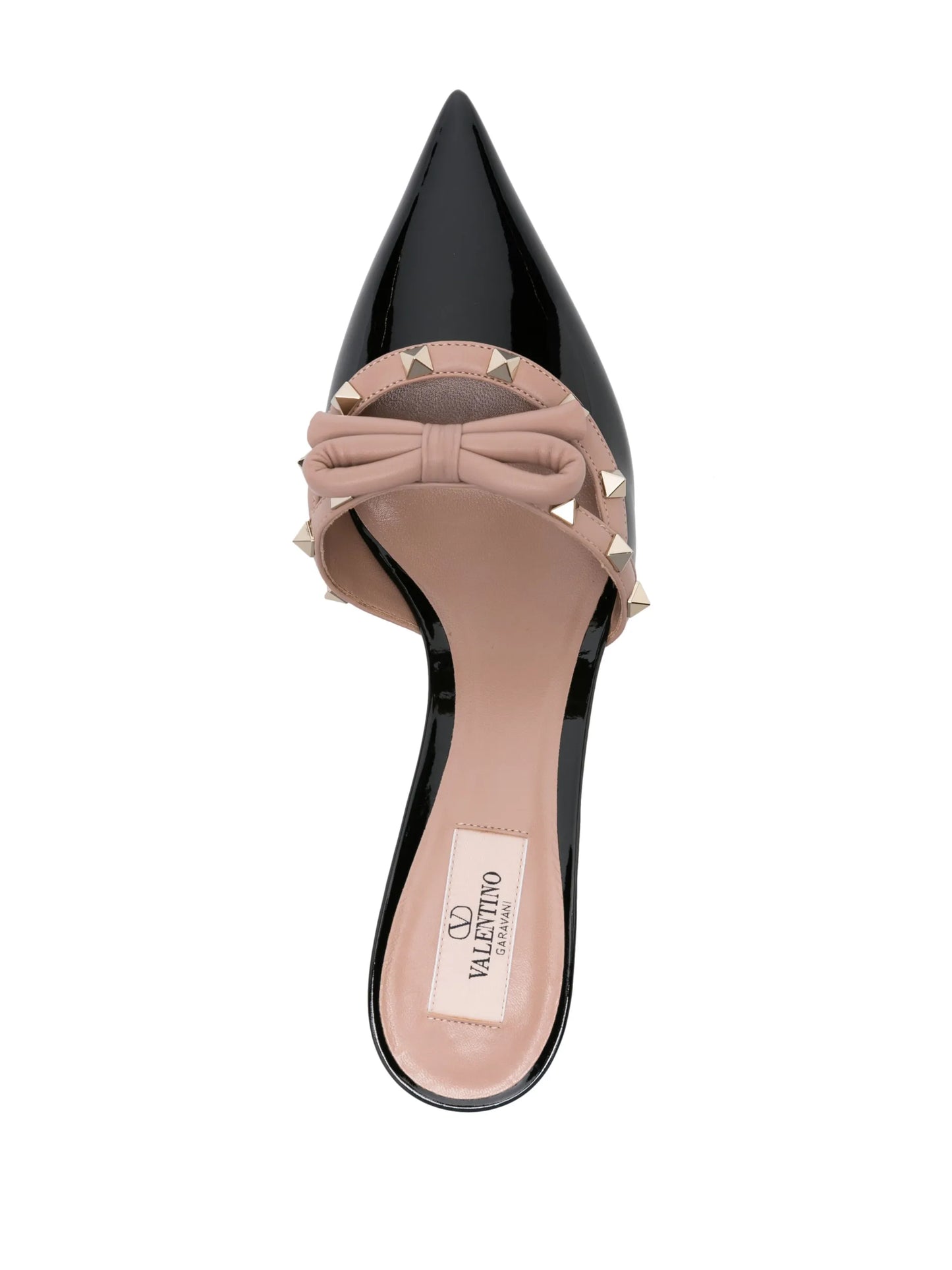 Rockstud 60mm patent-leather mules