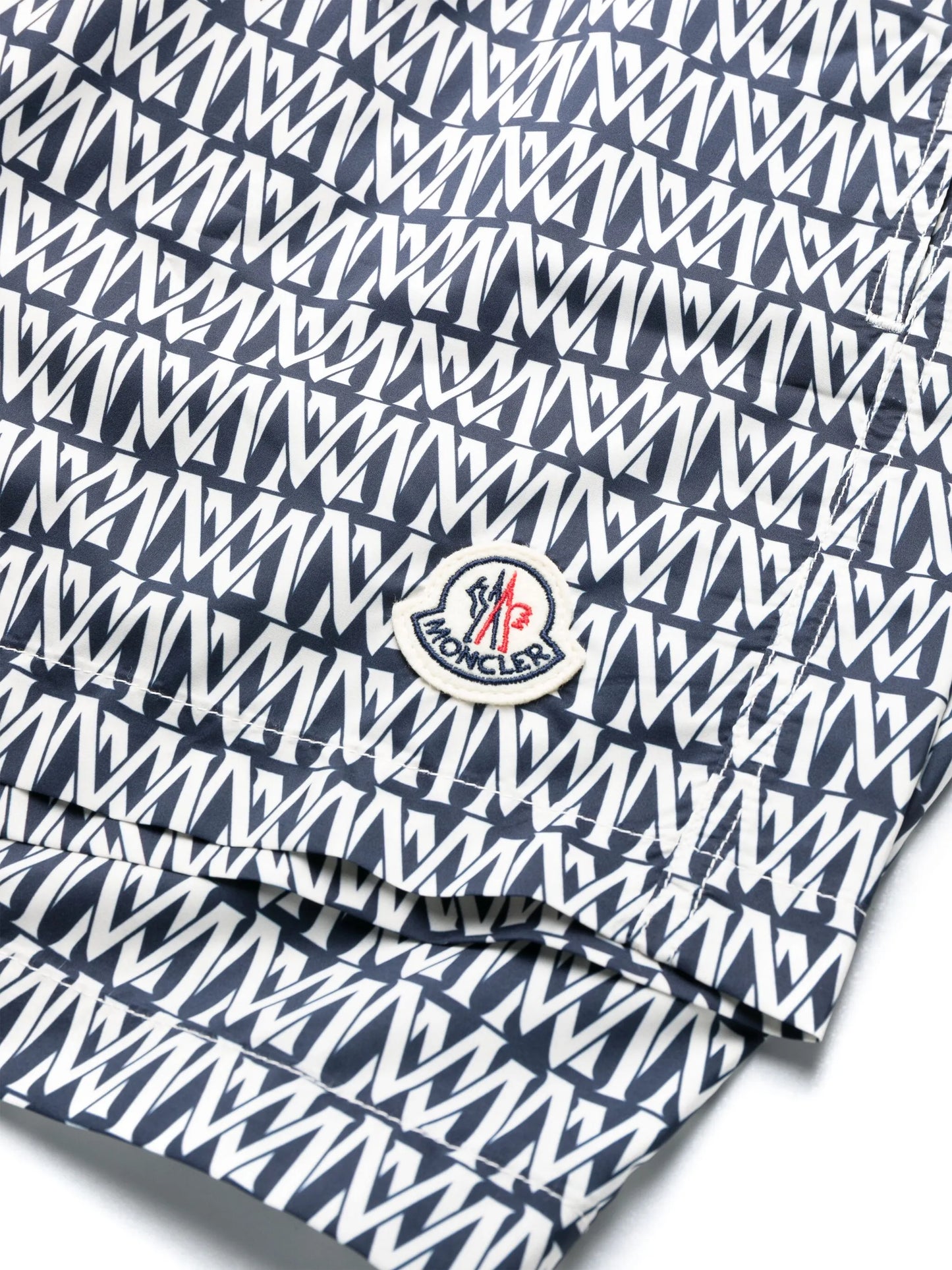 monogram-print logo-patch swim shorts