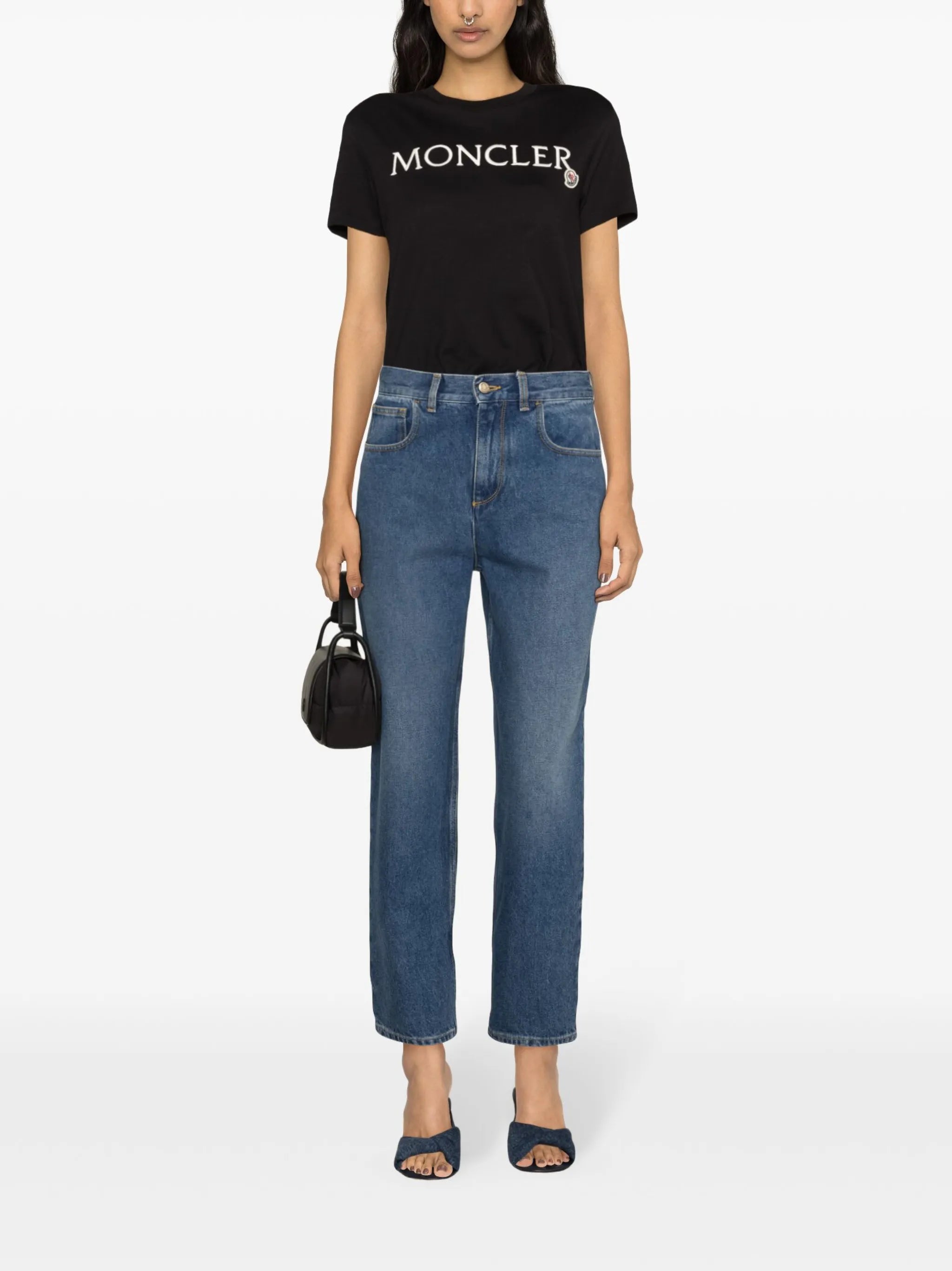 mid-rise straight jeans