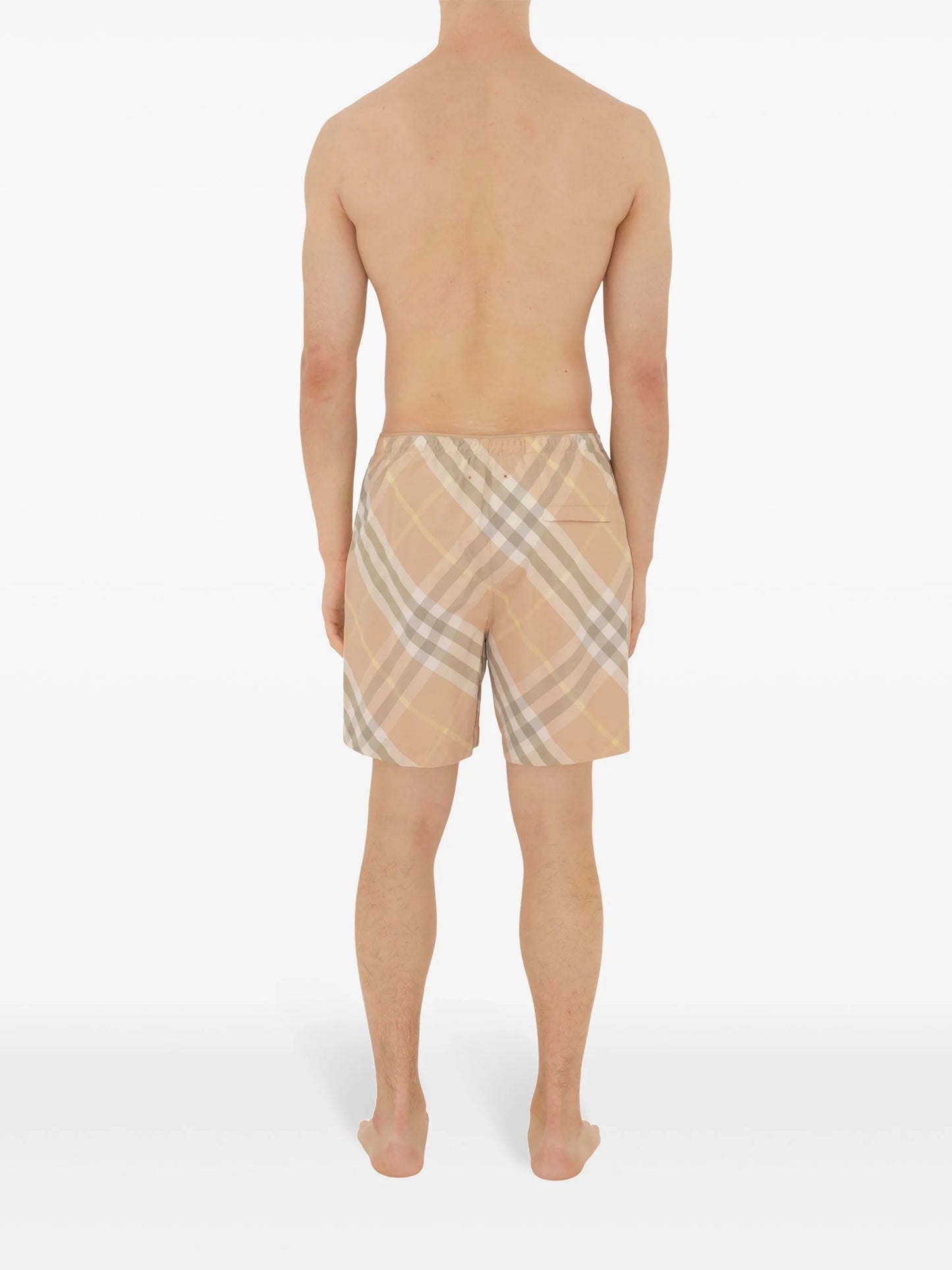 Check-print swim shorts