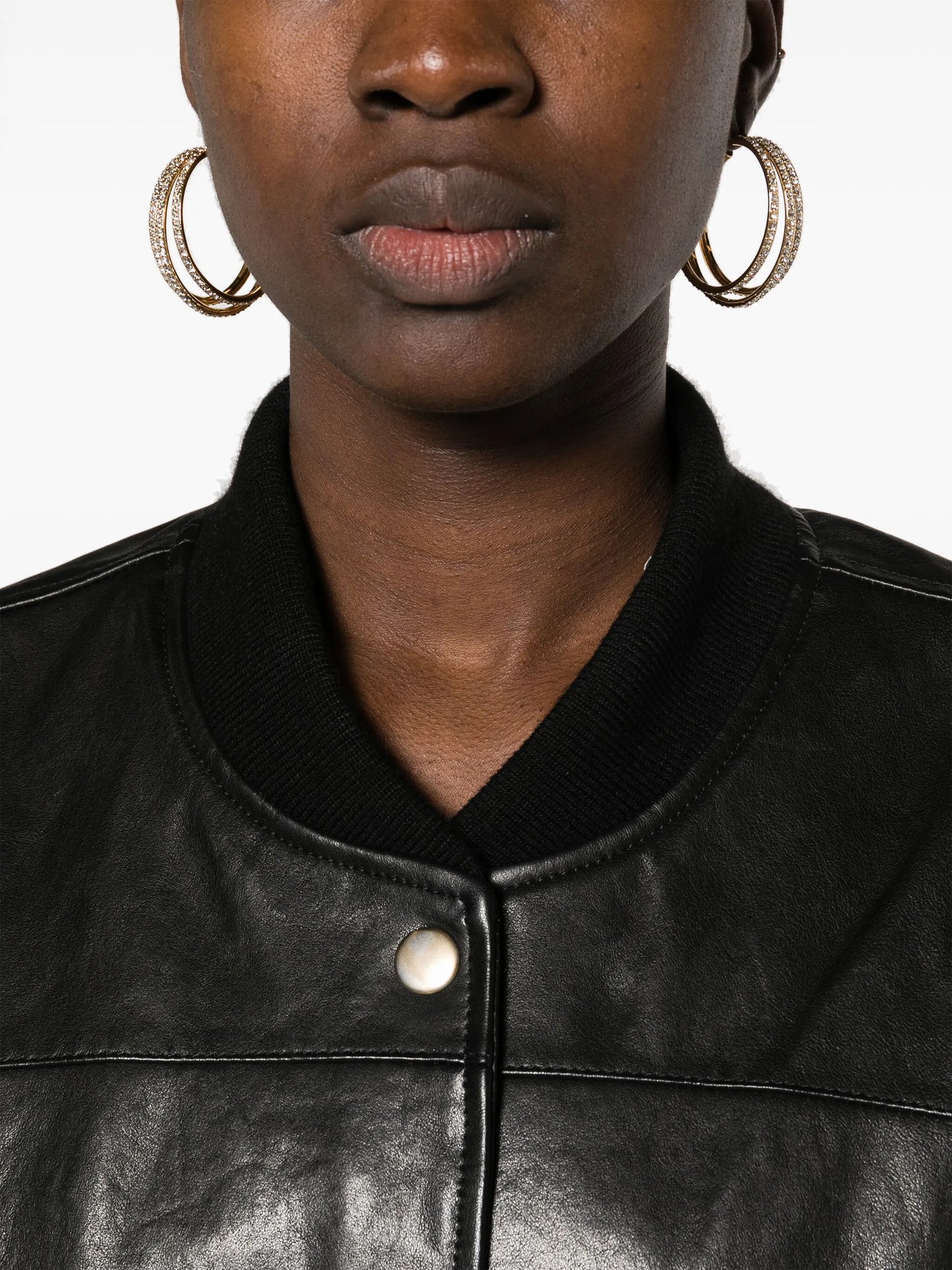 Adriel leather bomber jacket