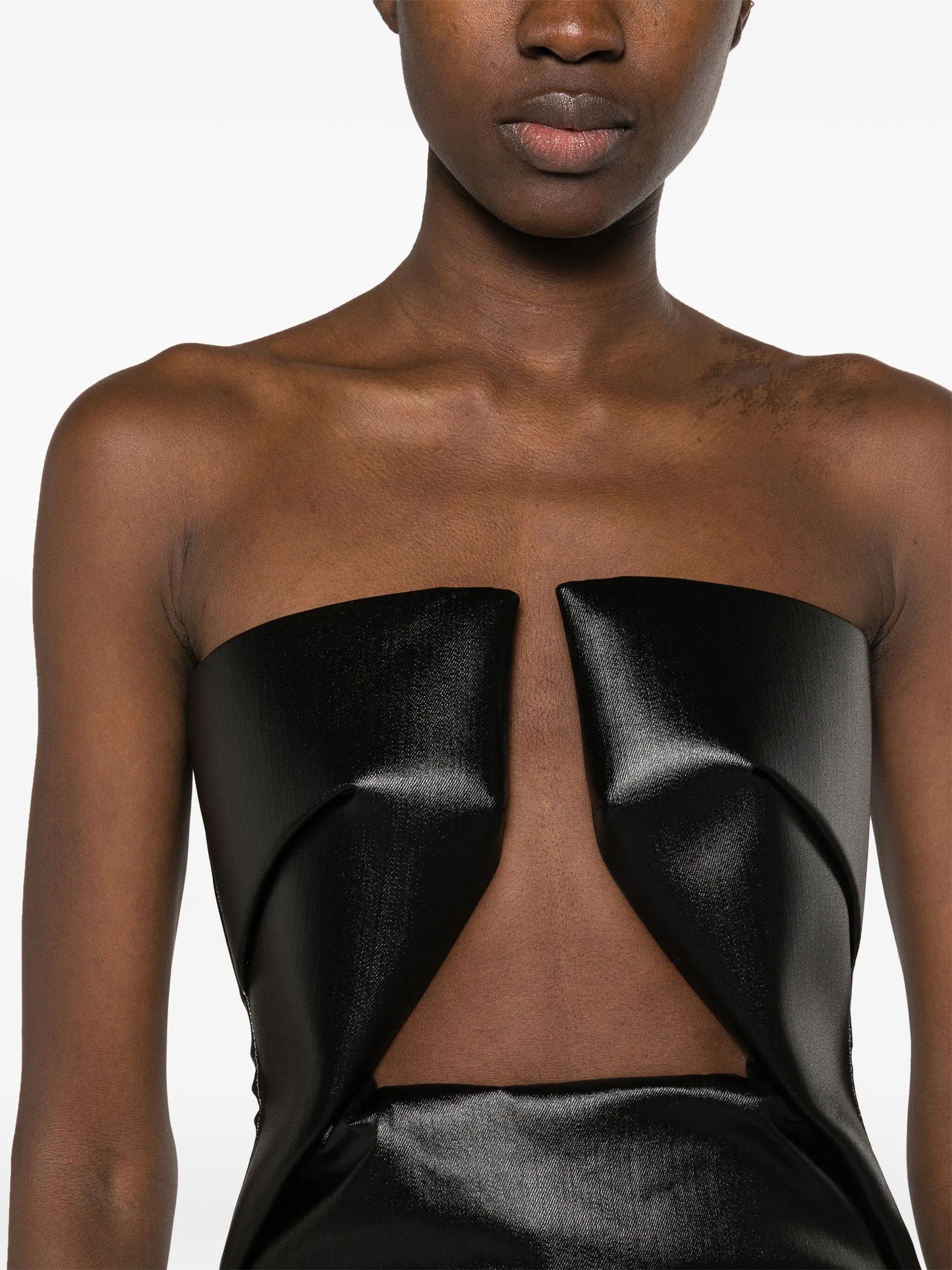 strapless cut-out maxi dress