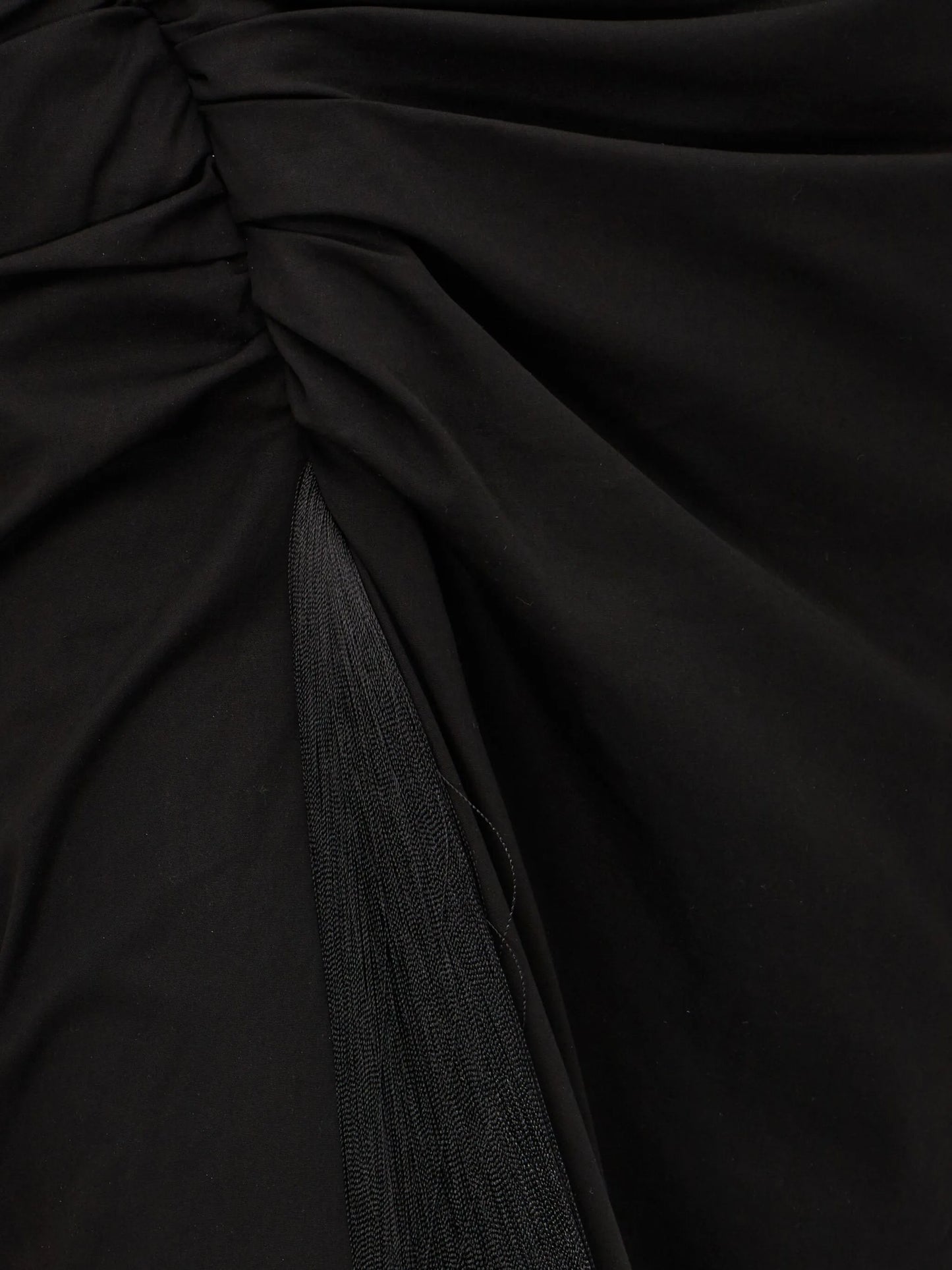 Halterneck dress with gathered front