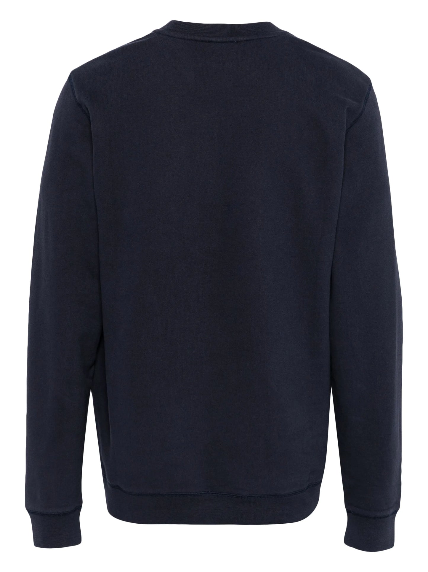 ribbed-collar cotton sweatshirt