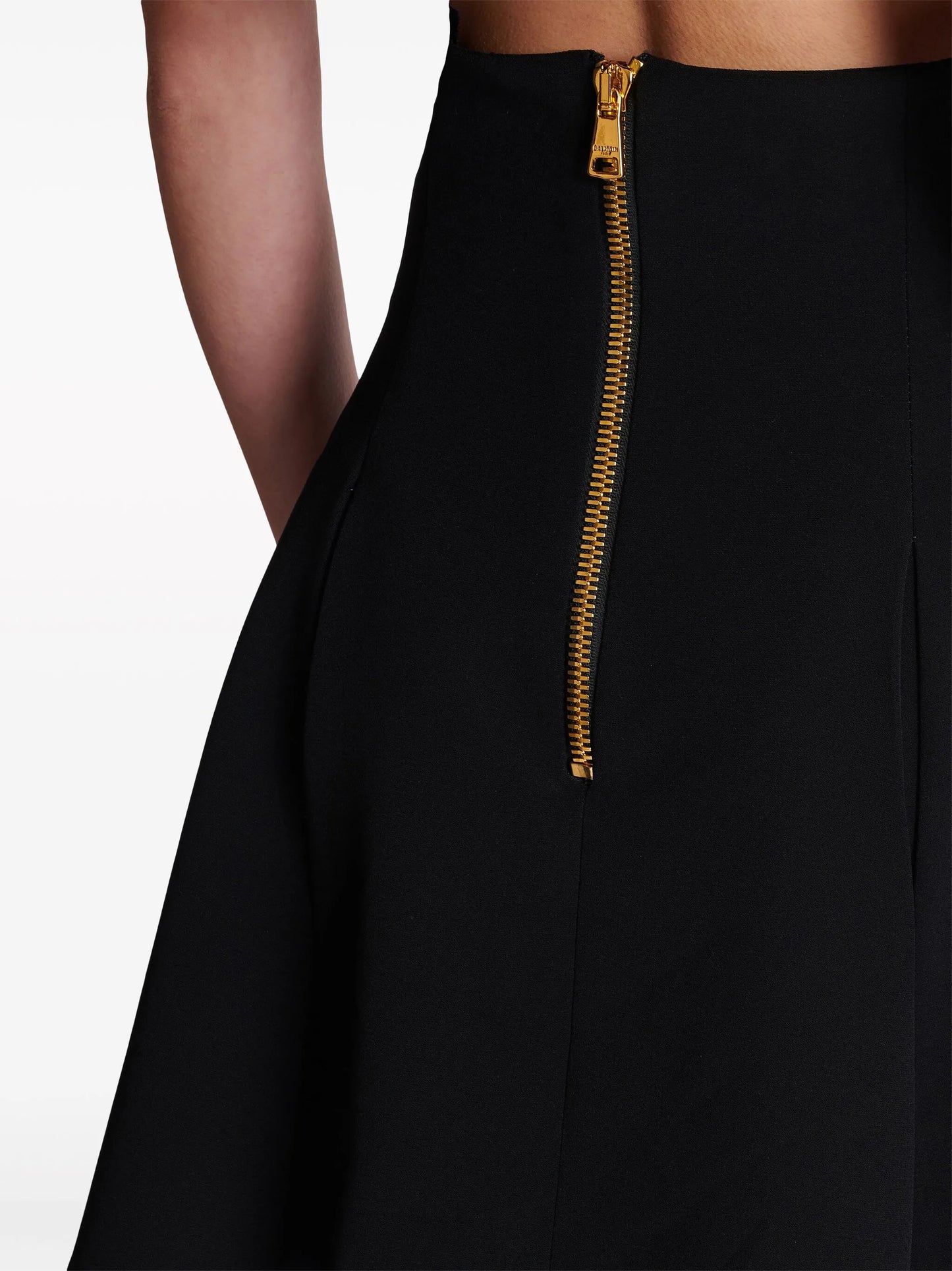 pleated A-line miniskirt