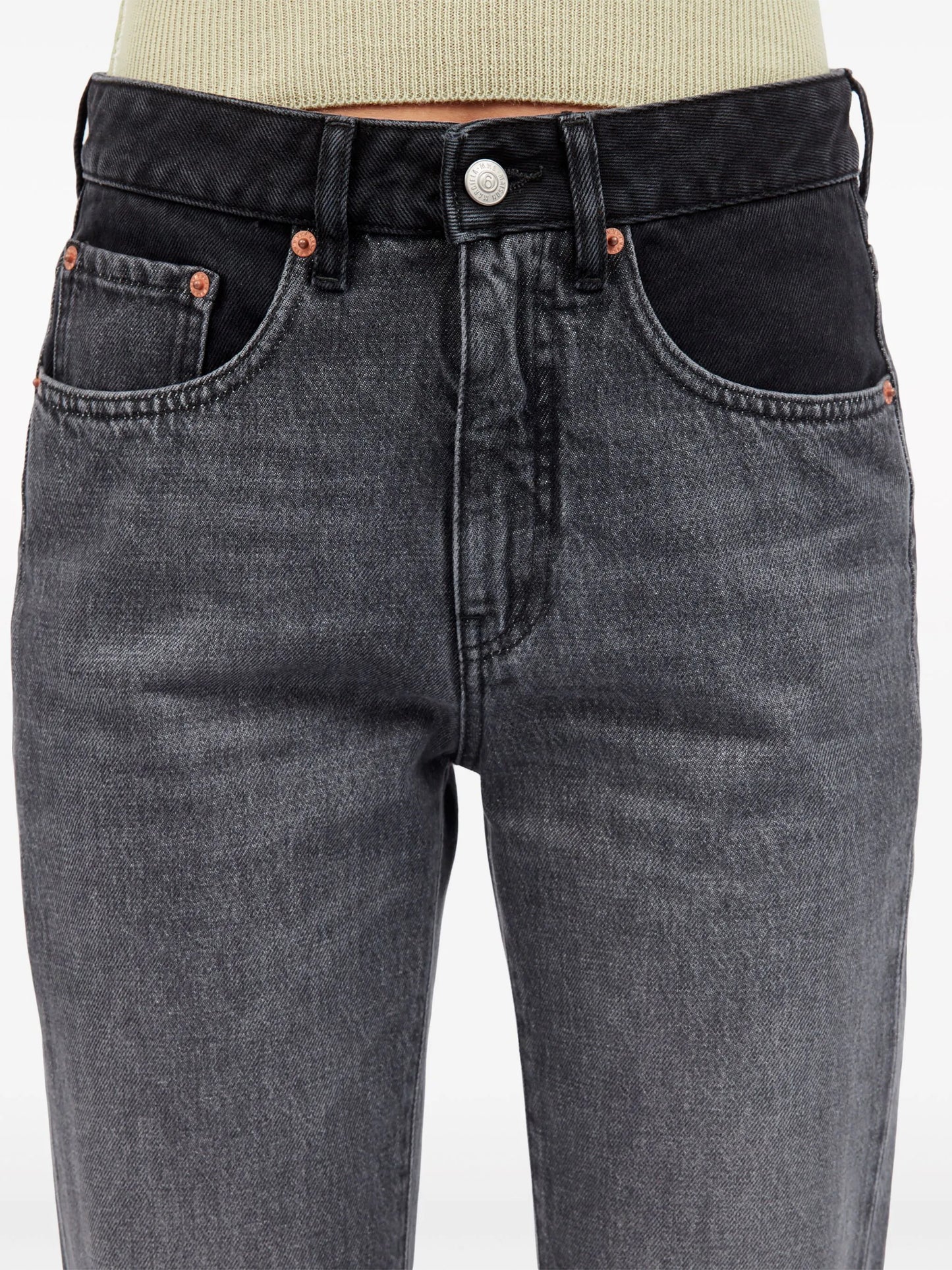 slim-cut cotton jeans