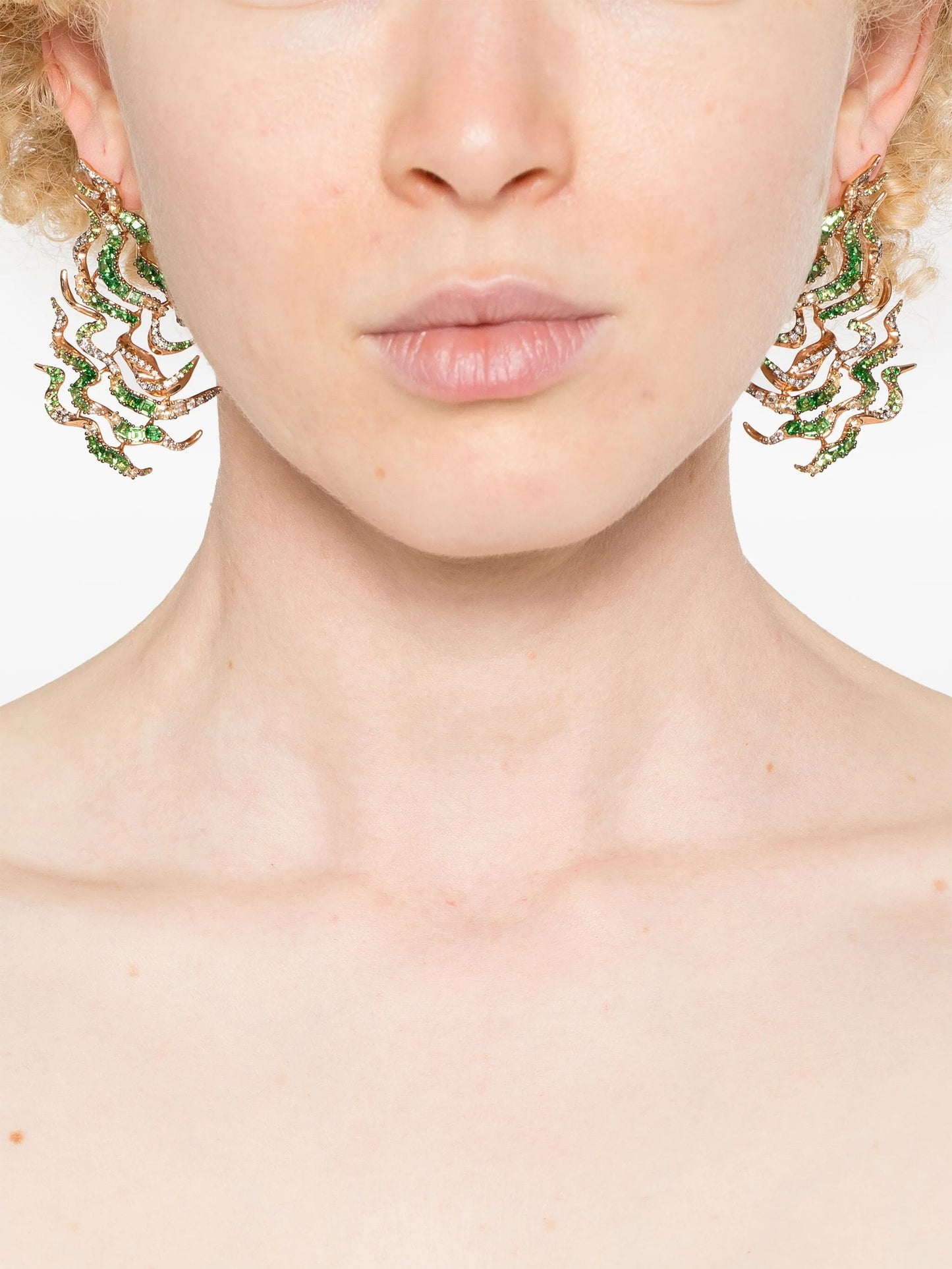 18kt rose gold Smoke Haze multi-stone earrings