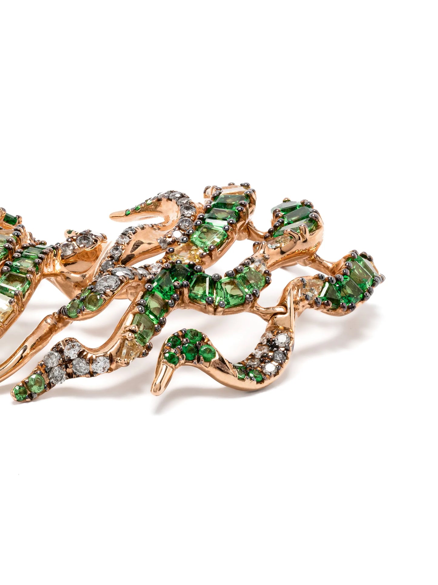 18kt rose gold Smoke Haze multi-stone earrings