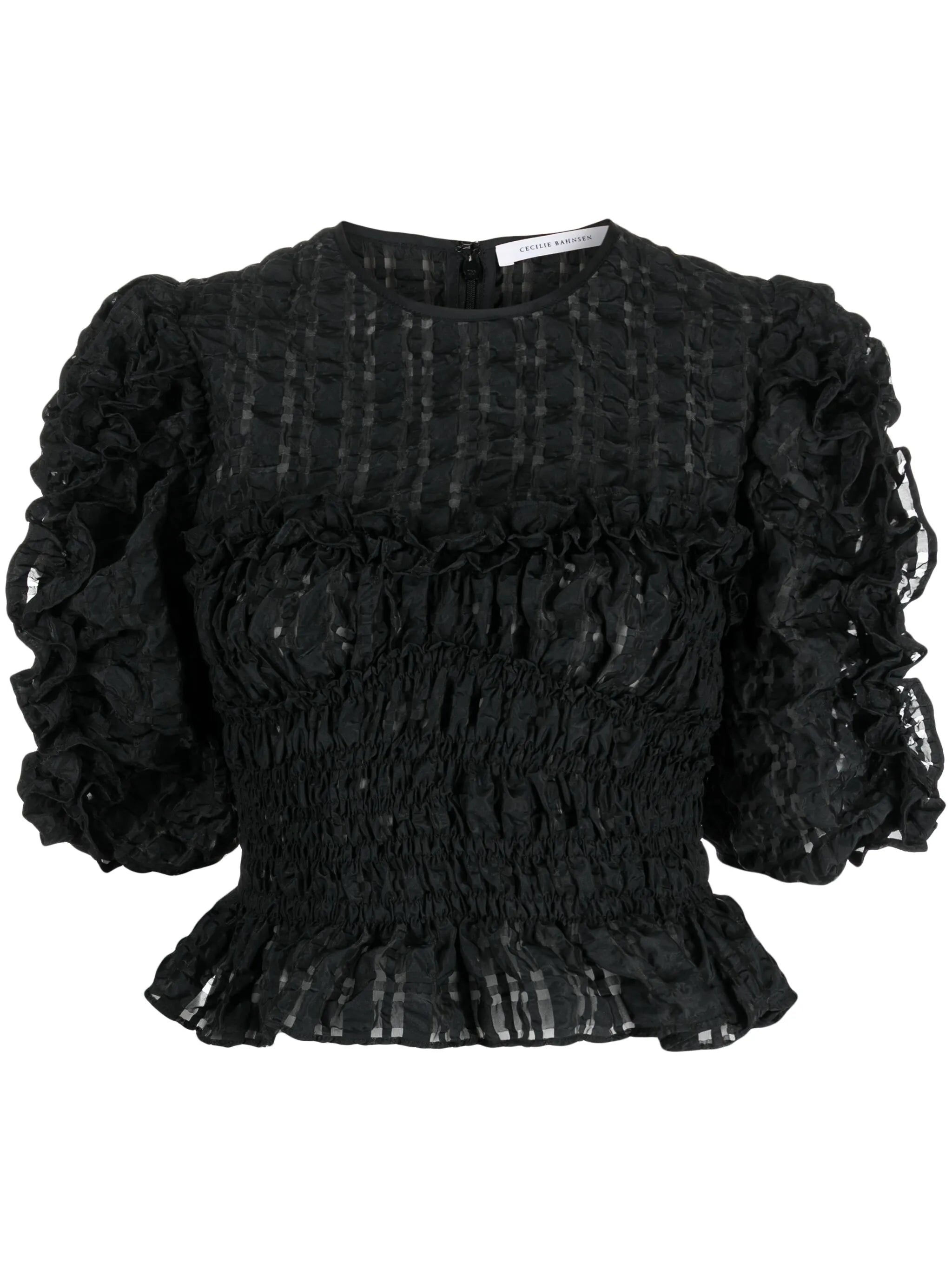 Vanessa puff-sleeve top