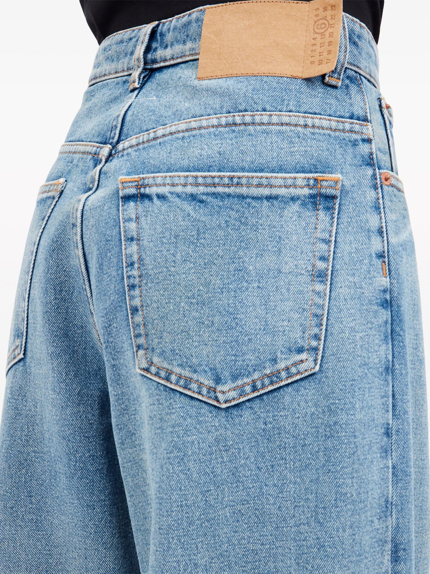 straight-leg cotton jeans