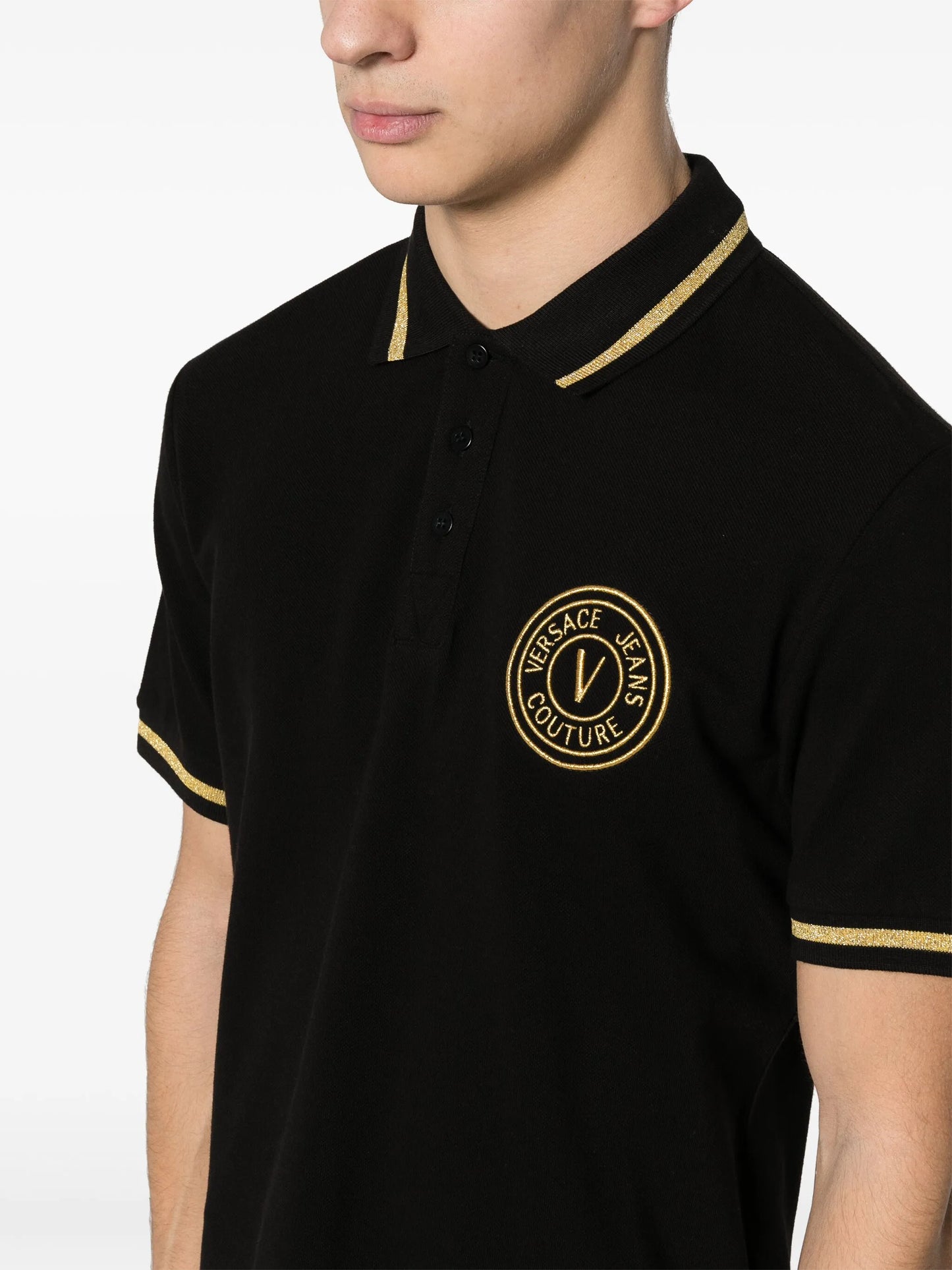 logo-embroidered polo shirt