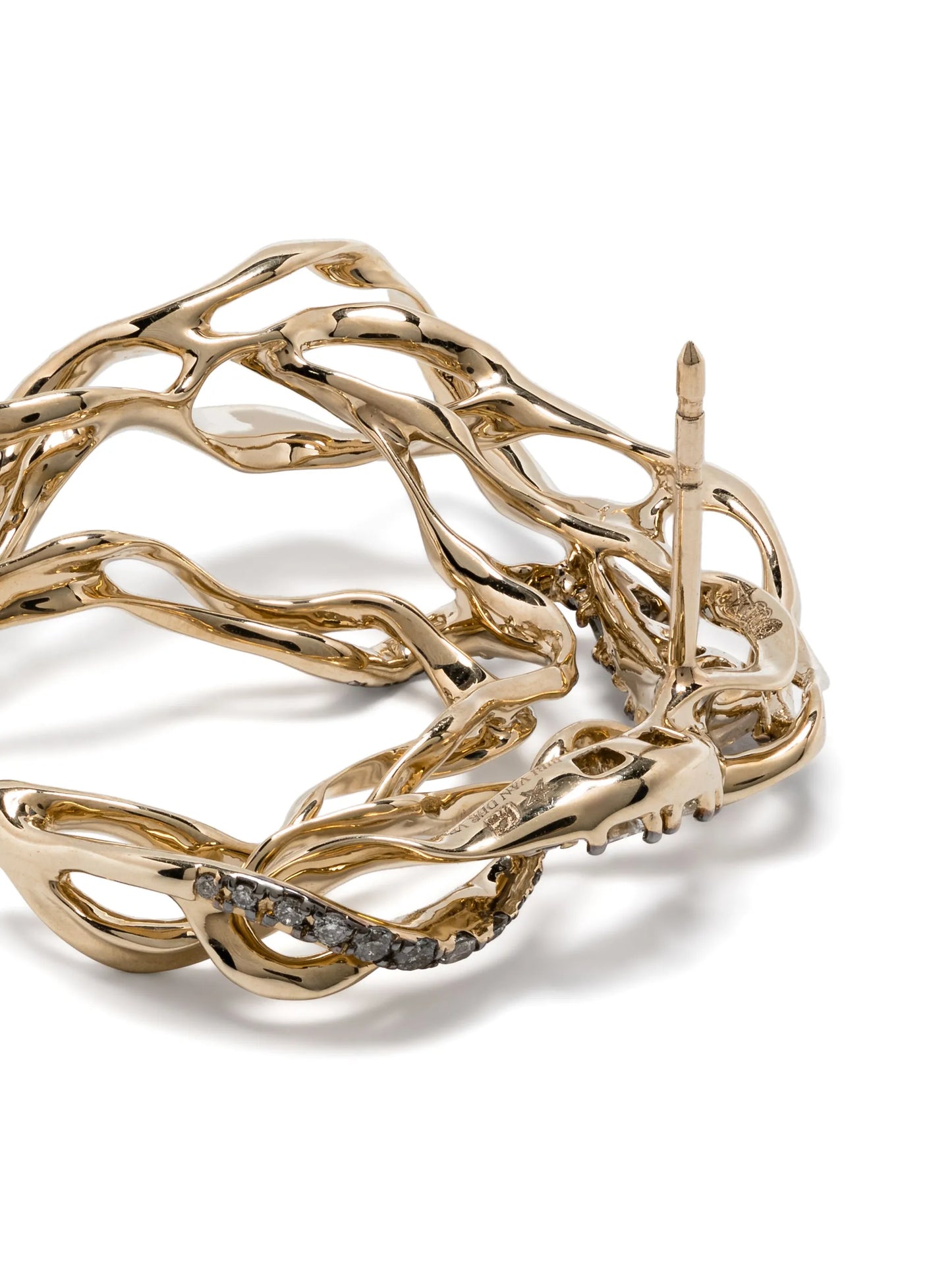 18kt yellow gold Smoulder diamonds earrings