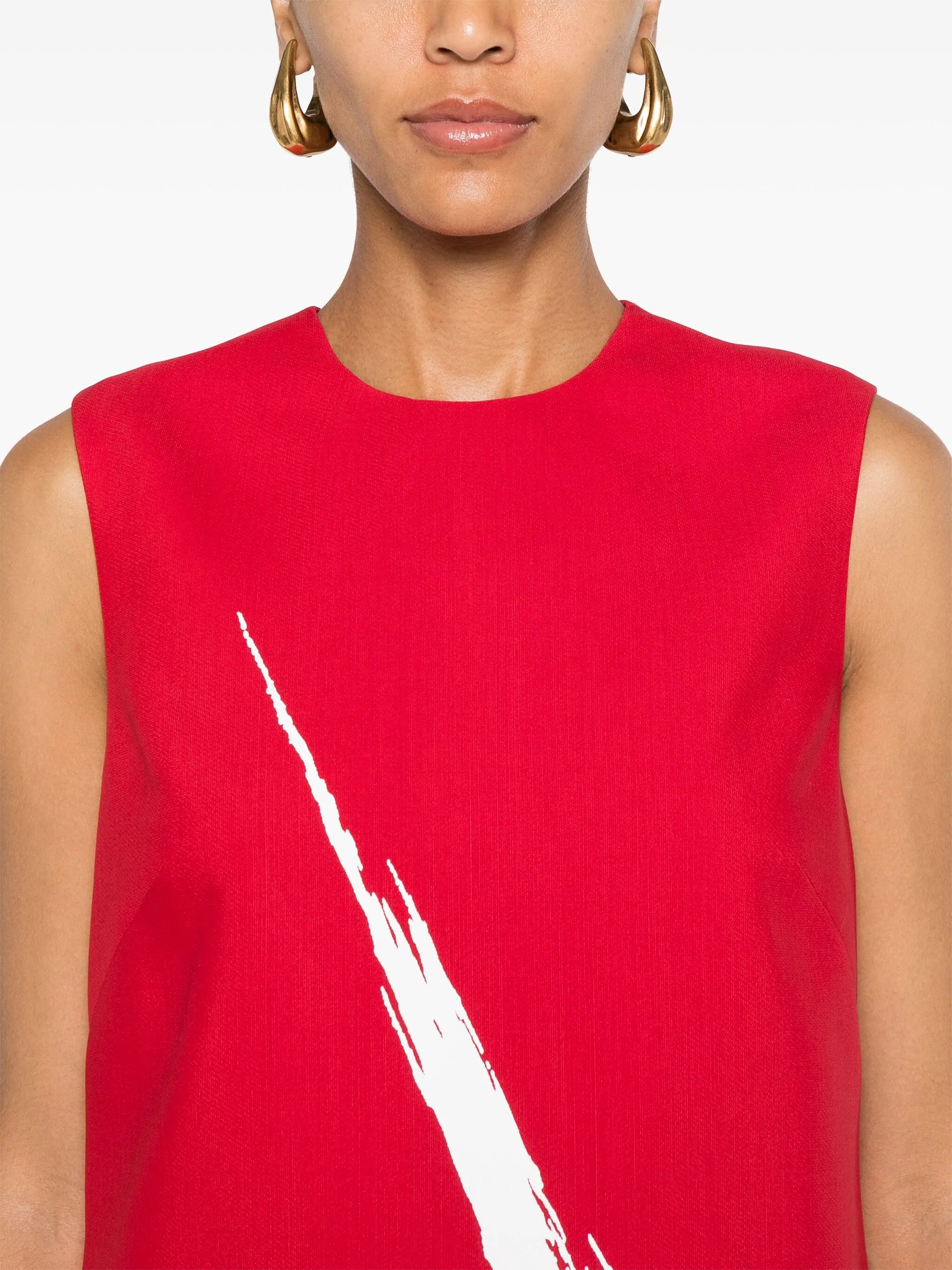 graphic-print mini dress