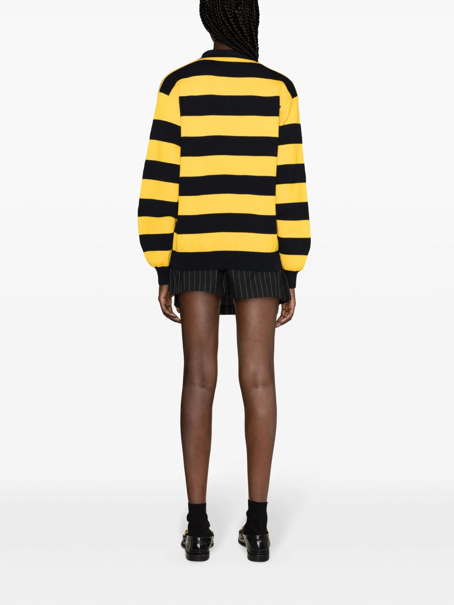 loog-patch striped polo top