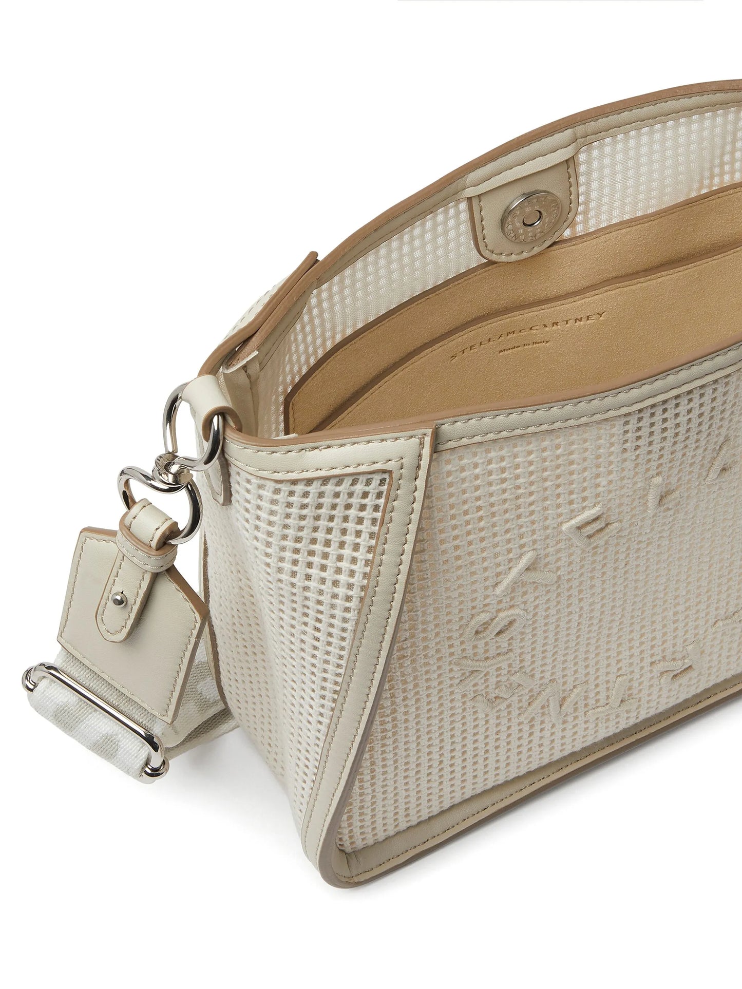 mini logo-embroidered mesh bag