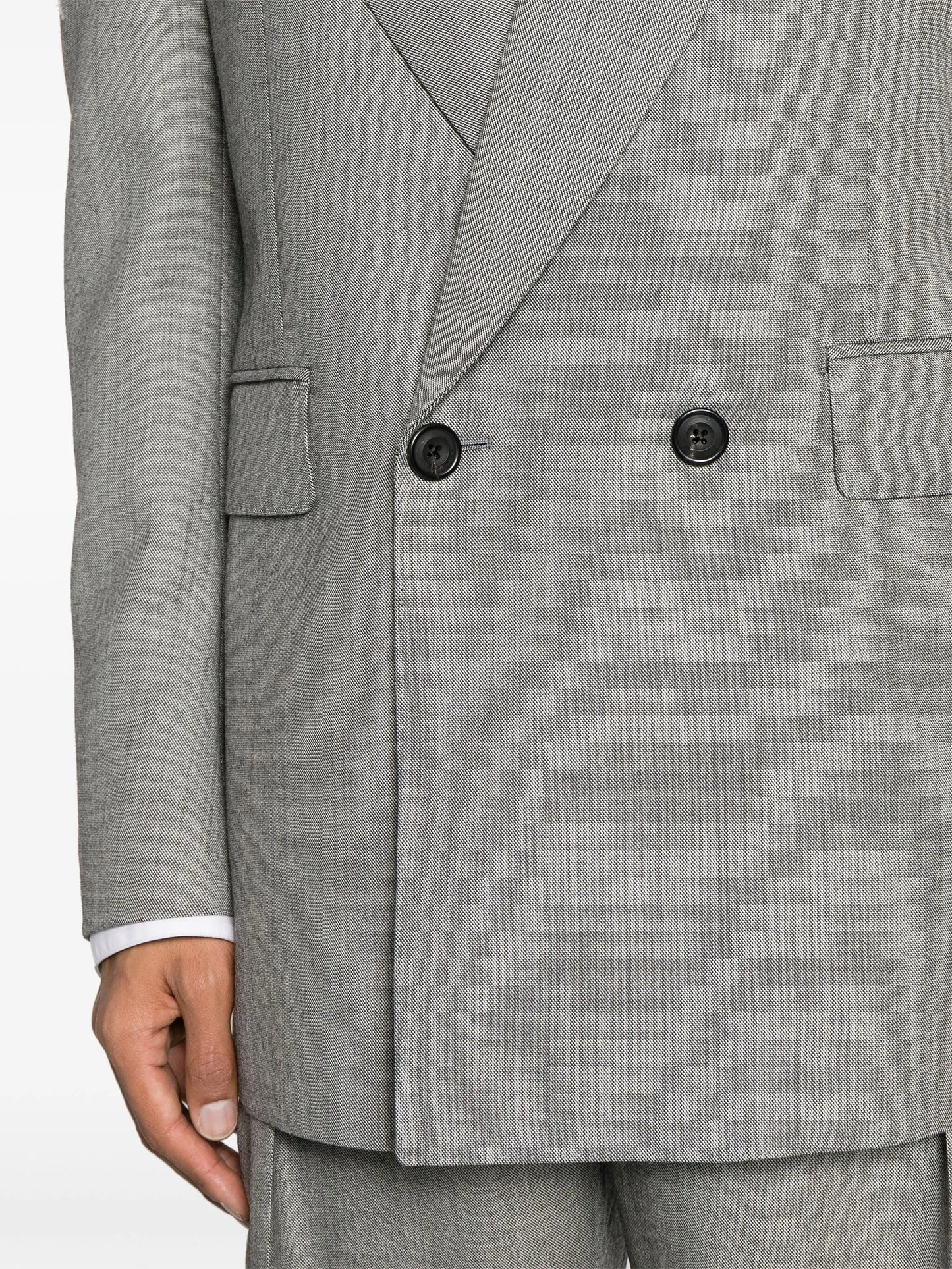 double-breasted wool blazer