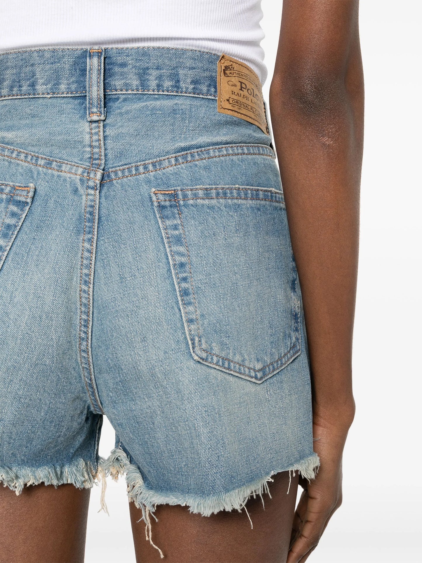 denim mini shorts