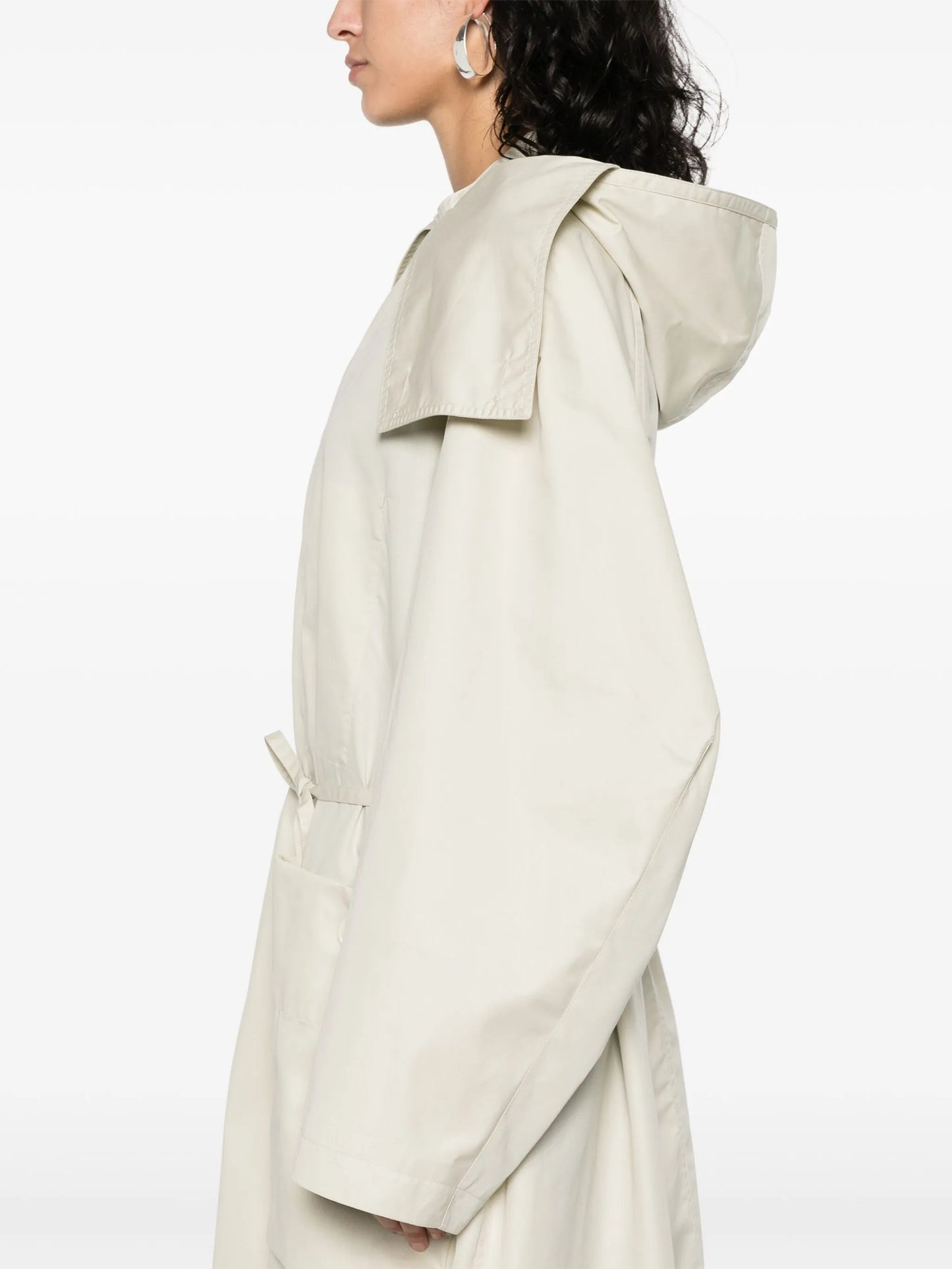 asymmetric-design coat