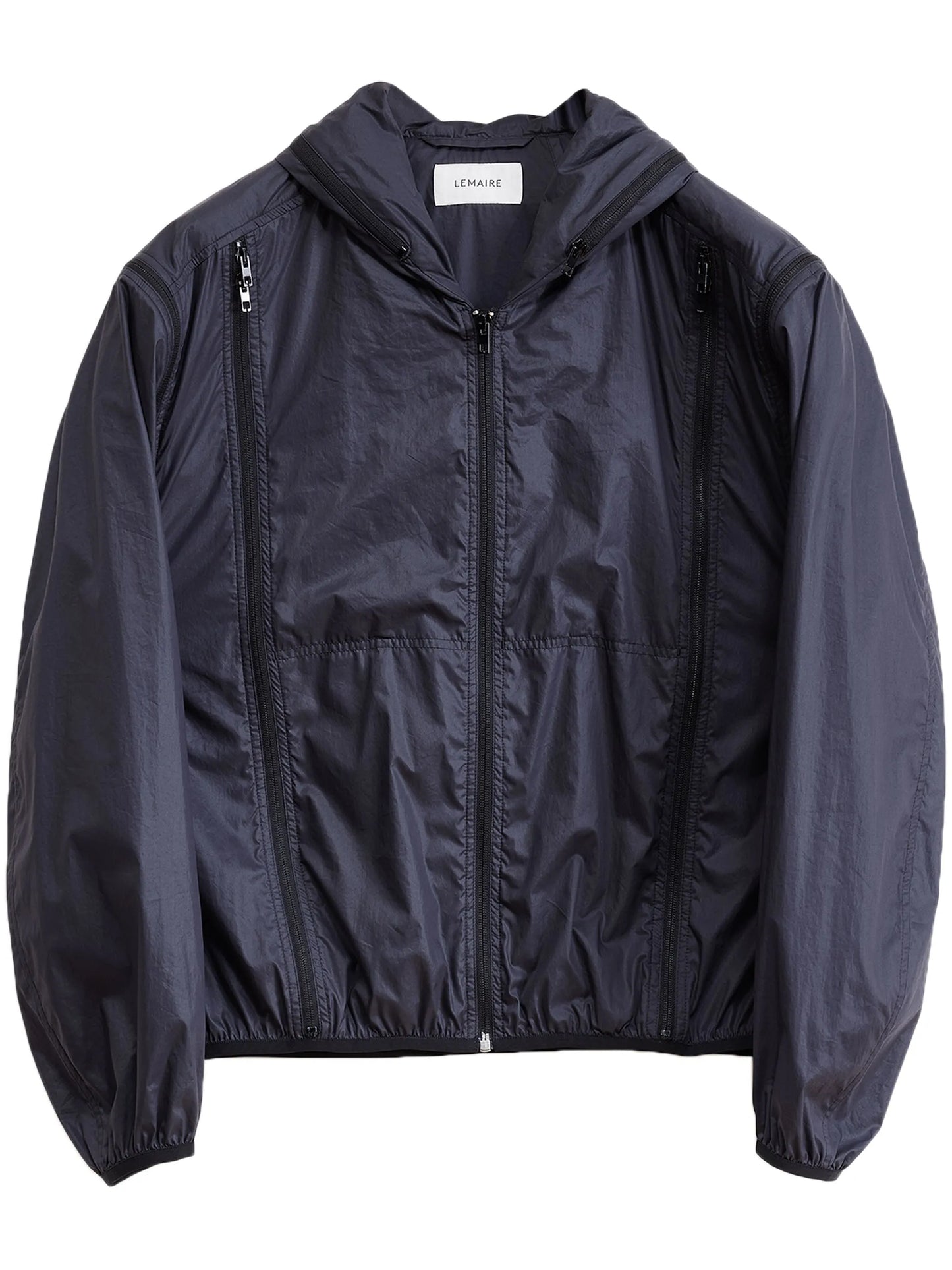 zipped hooded jacket