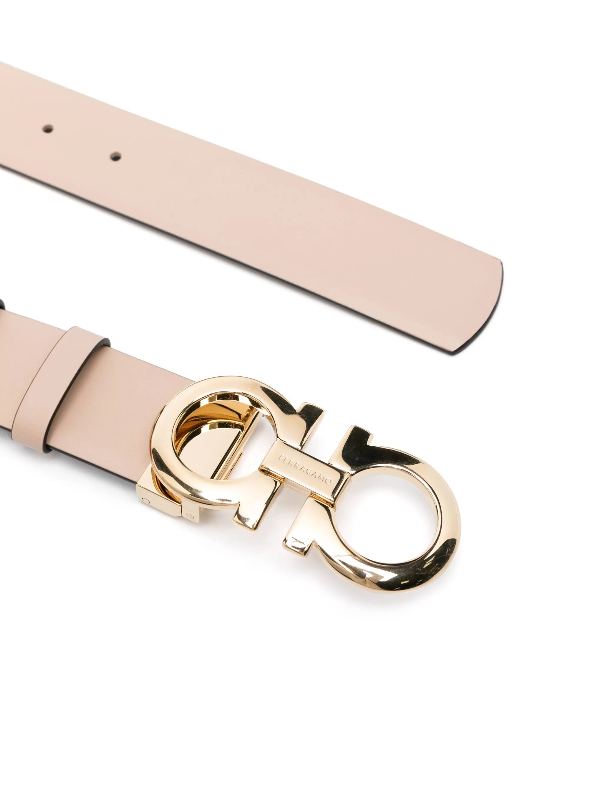 Gancini reversible leather belt
