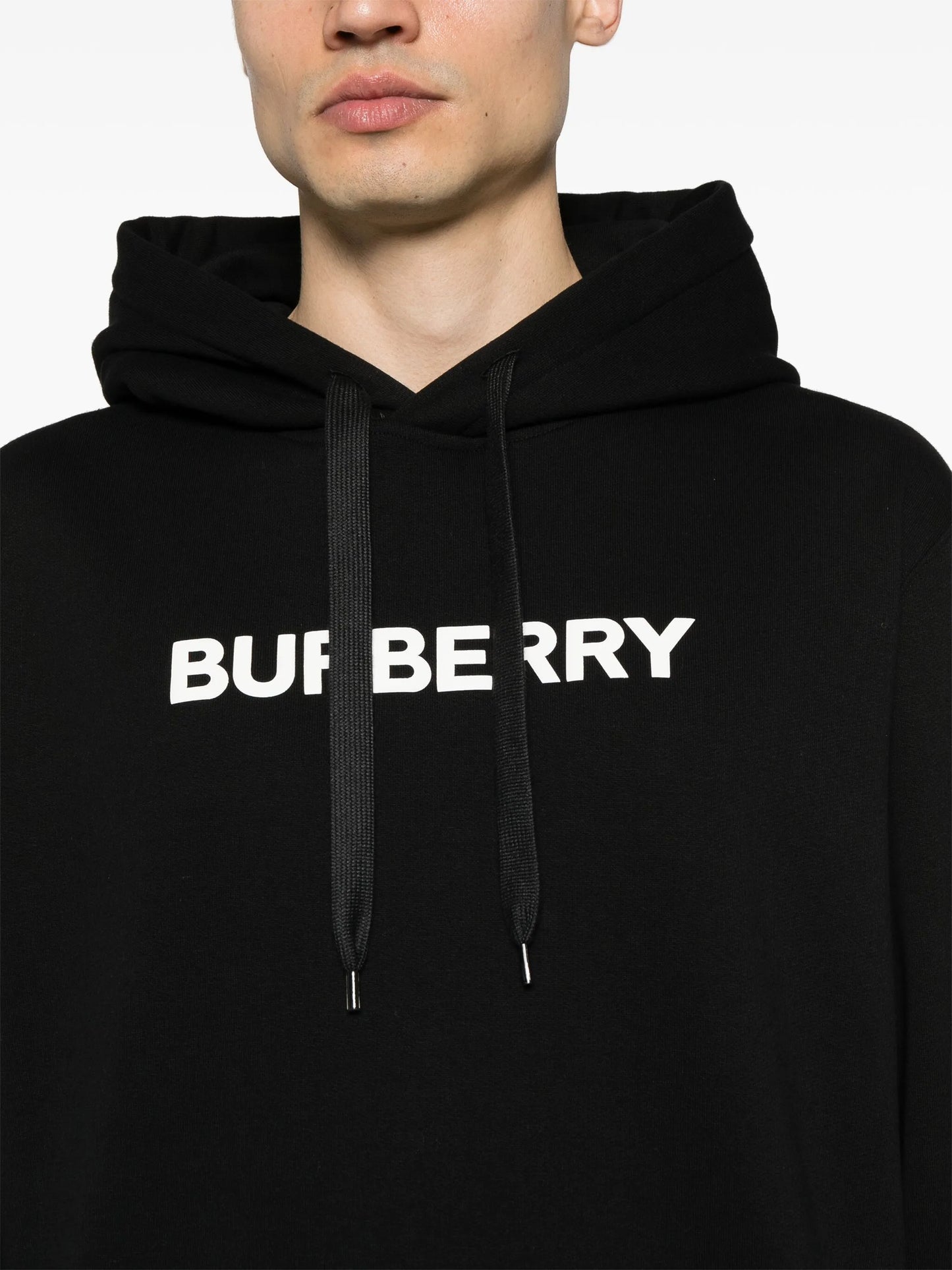 logo-print cotton hoodie