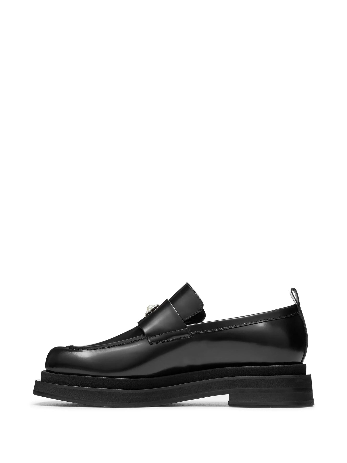Heart-toe leather loafers