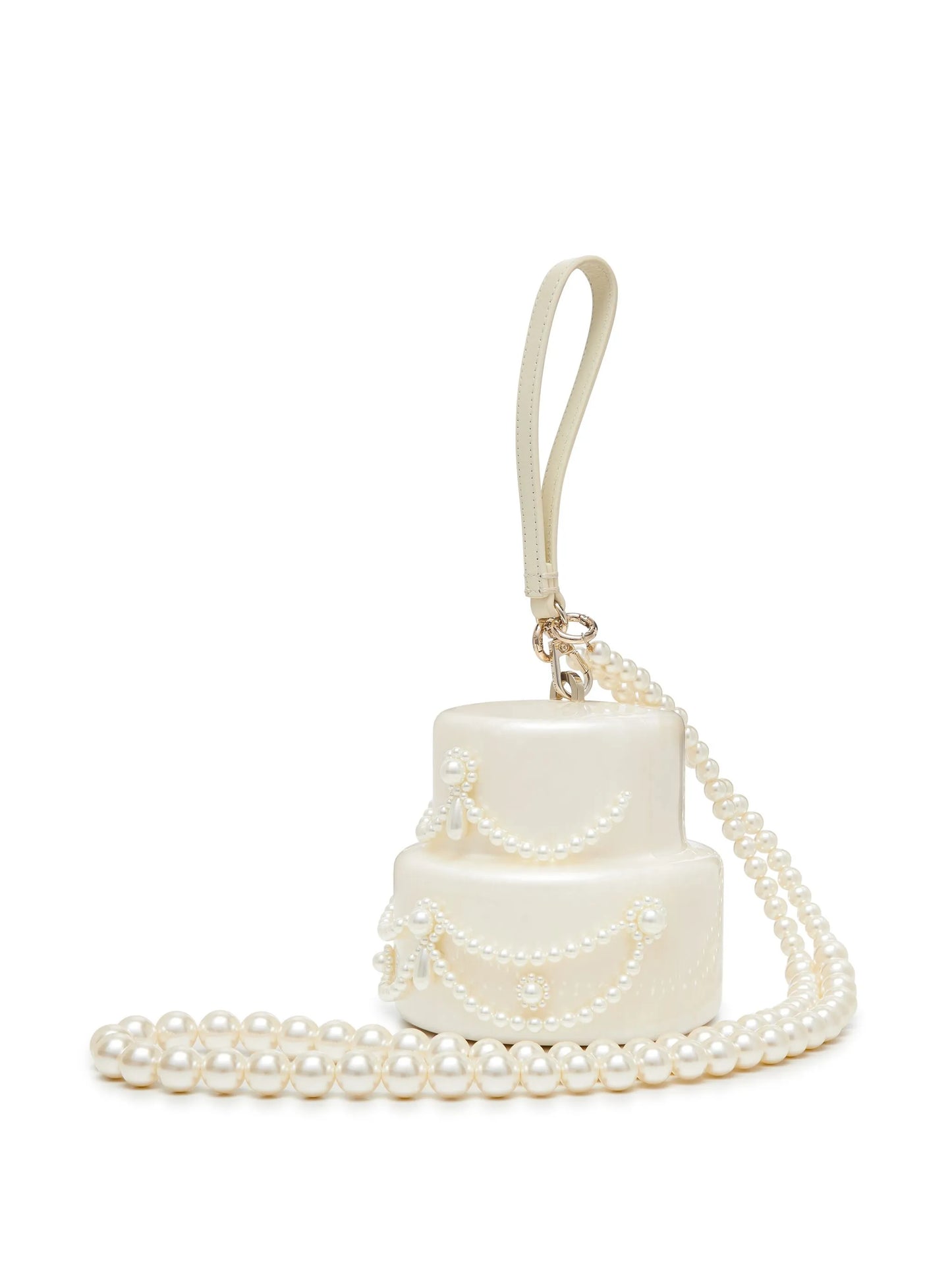 pearl-embellished cake mini bag