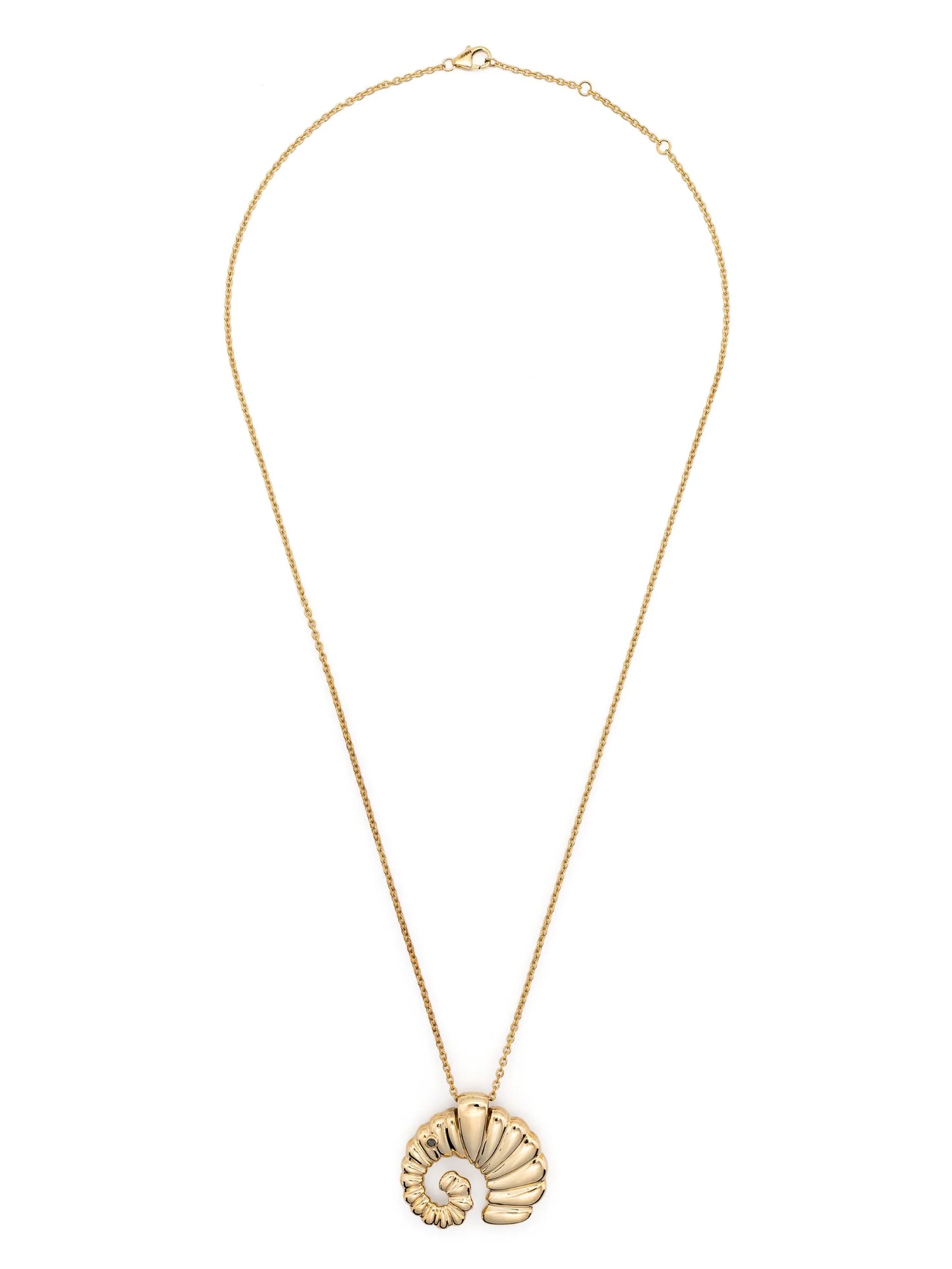 9kt yellow gold Elephant Coquillage pendant necklace