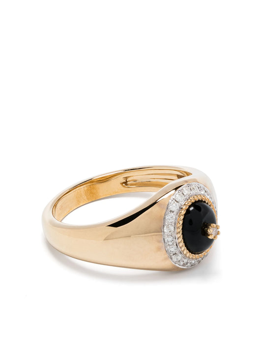 9kt yellow gold Mini Chevalière Pompadour signet ring